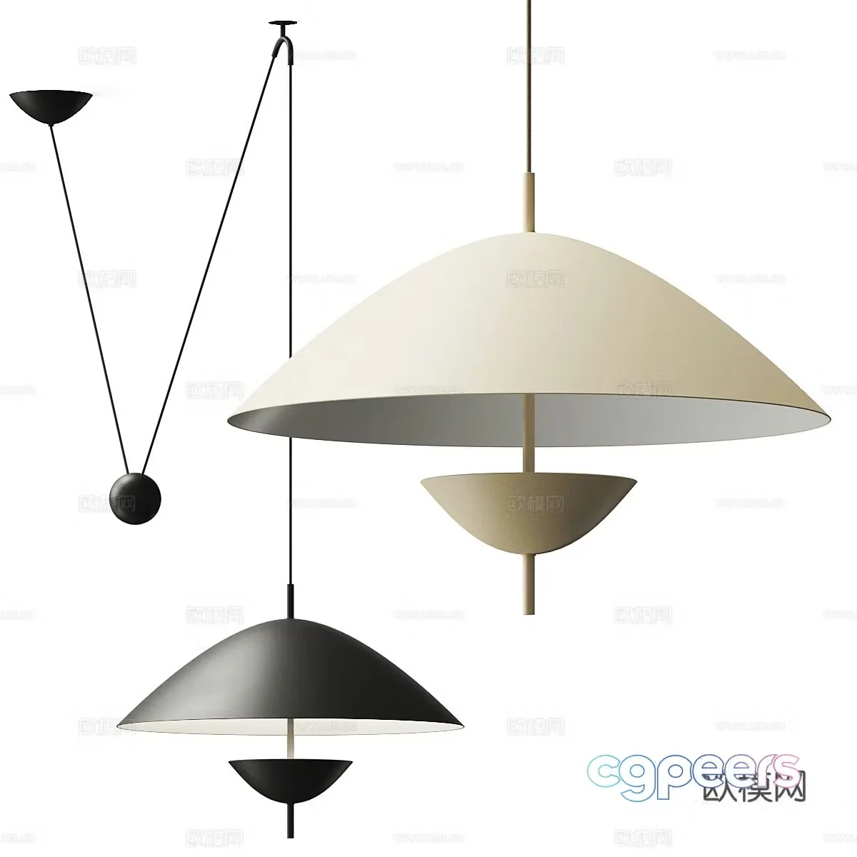 Ferm Living Lod Chandelier 3d Model