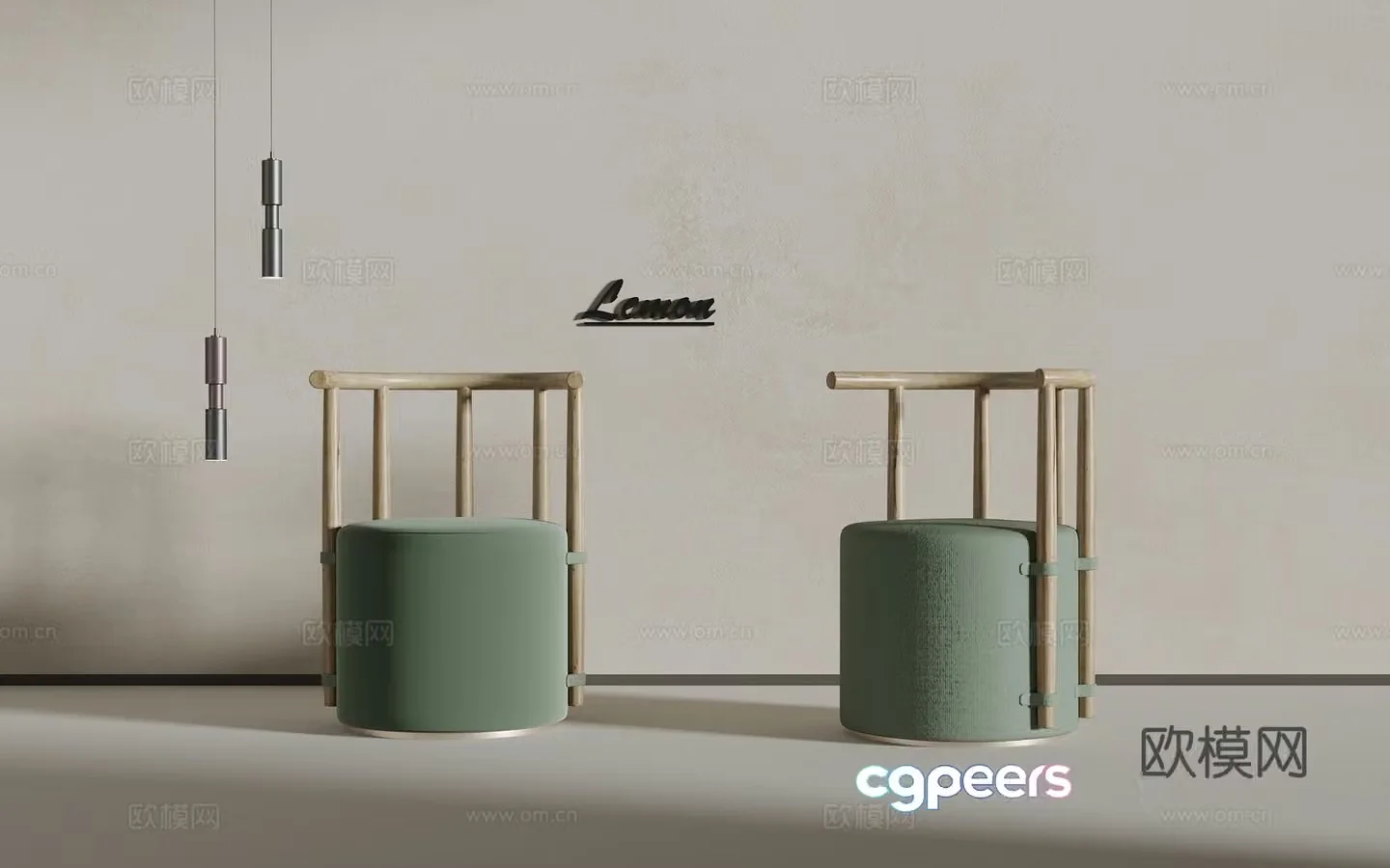 Modern single chair 3d model