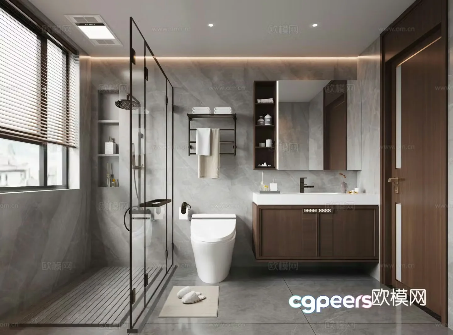 New Chinese bathroom 3D model