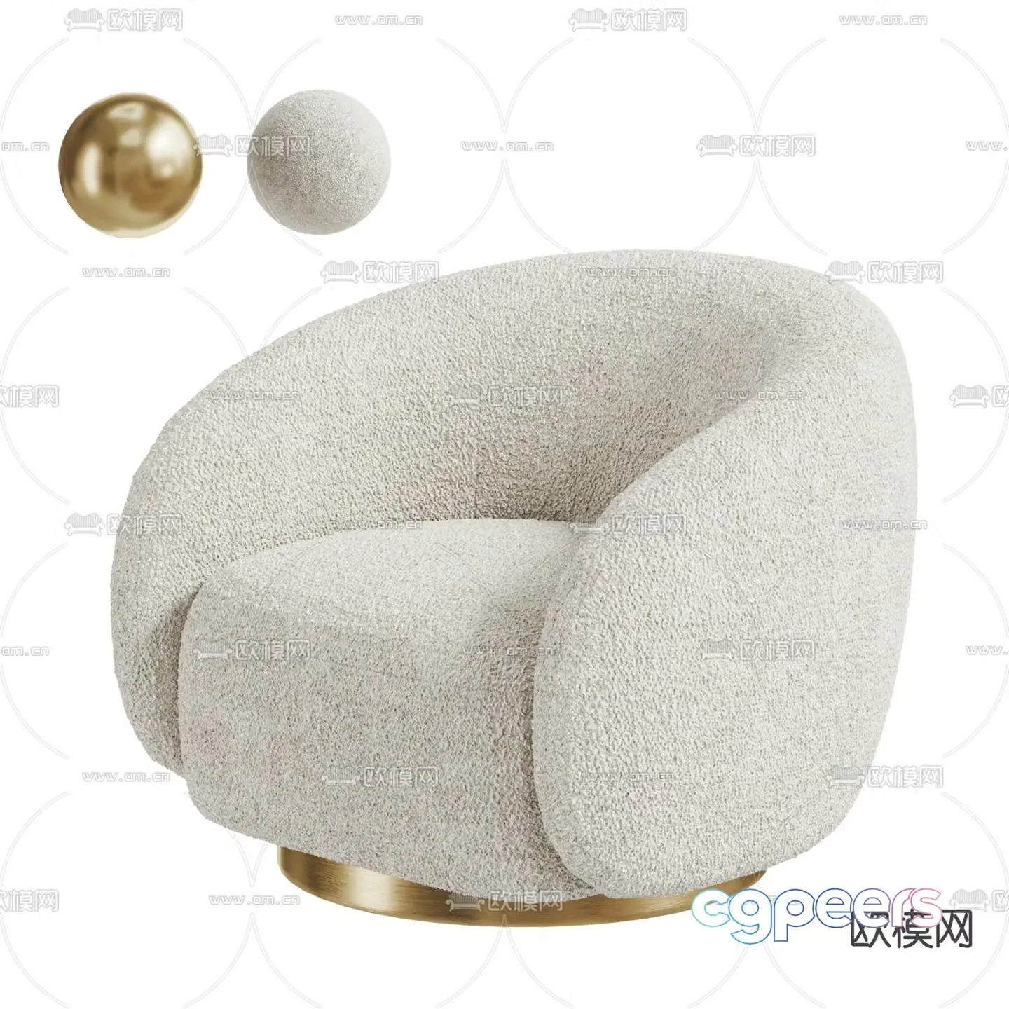 Single sofa 3d model