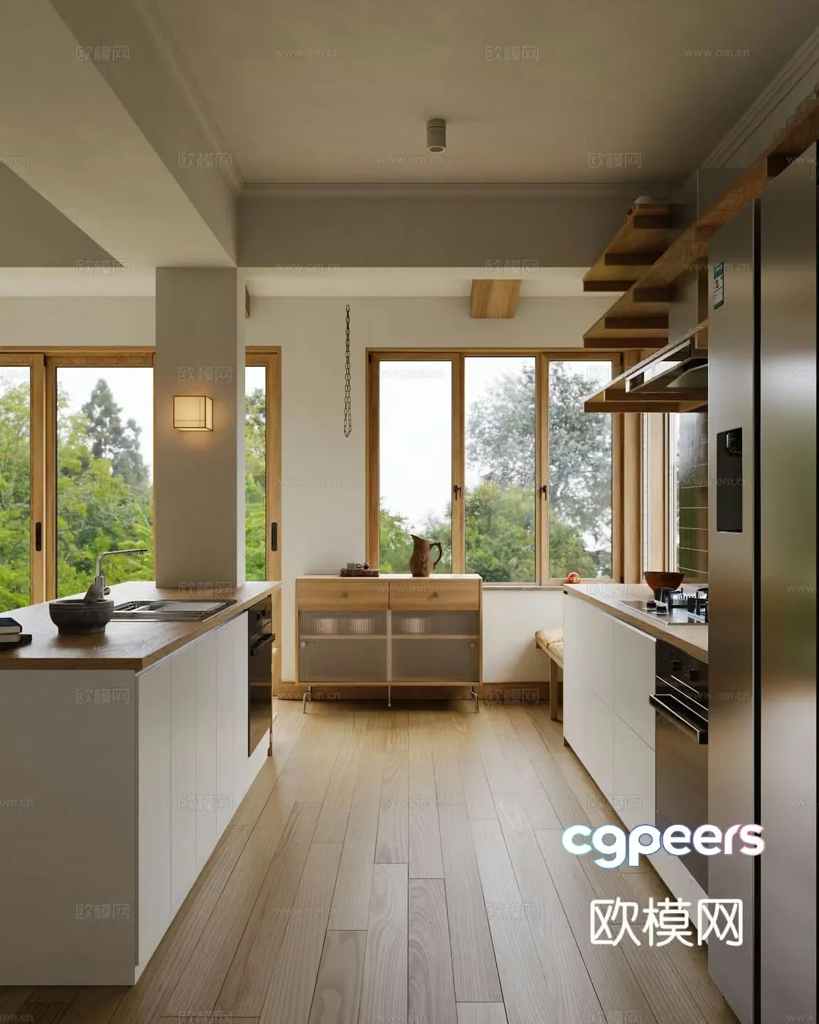 wabi-sabi kitchen 3d model