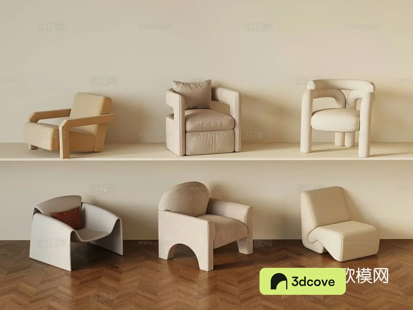 French cream chair casual sofa lazy sofa