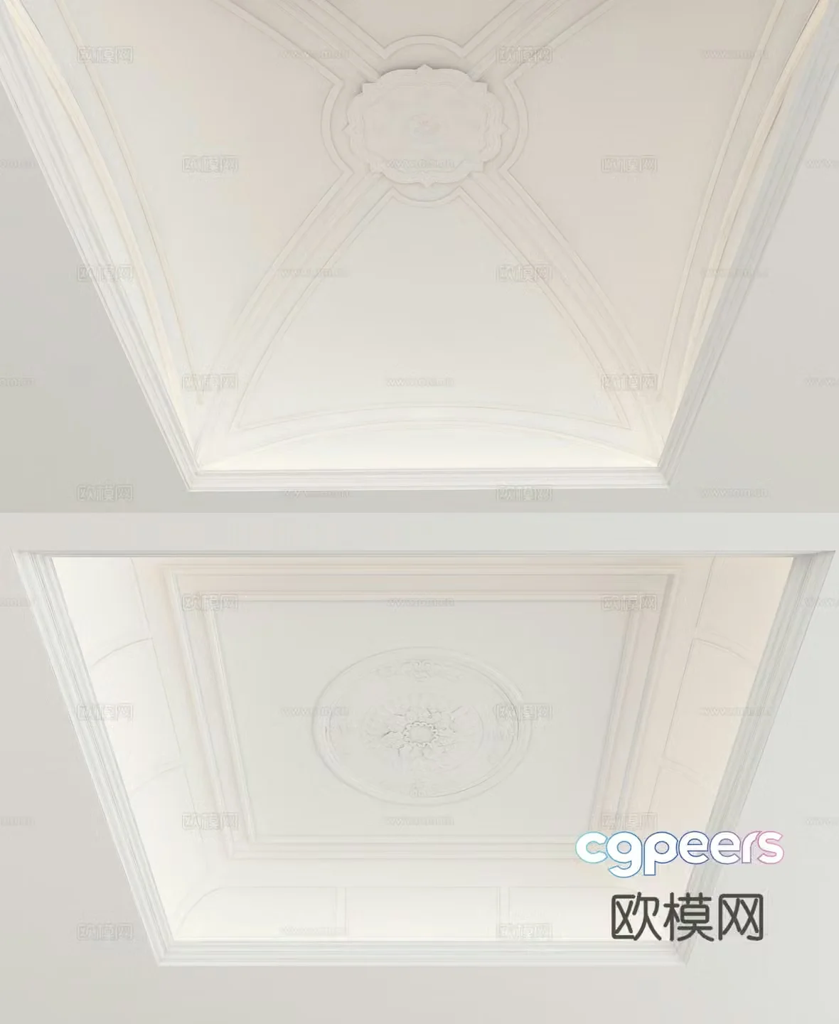 European style ceiling 3D model
