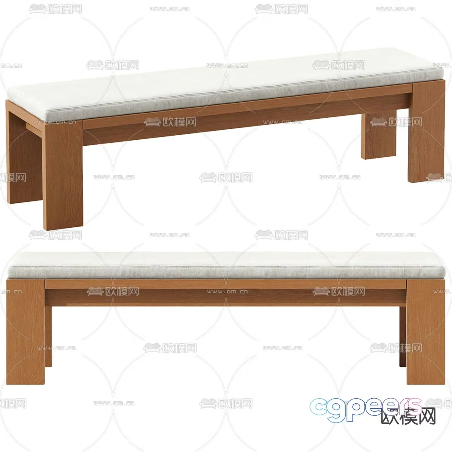 Wasabi stool bench 3d model