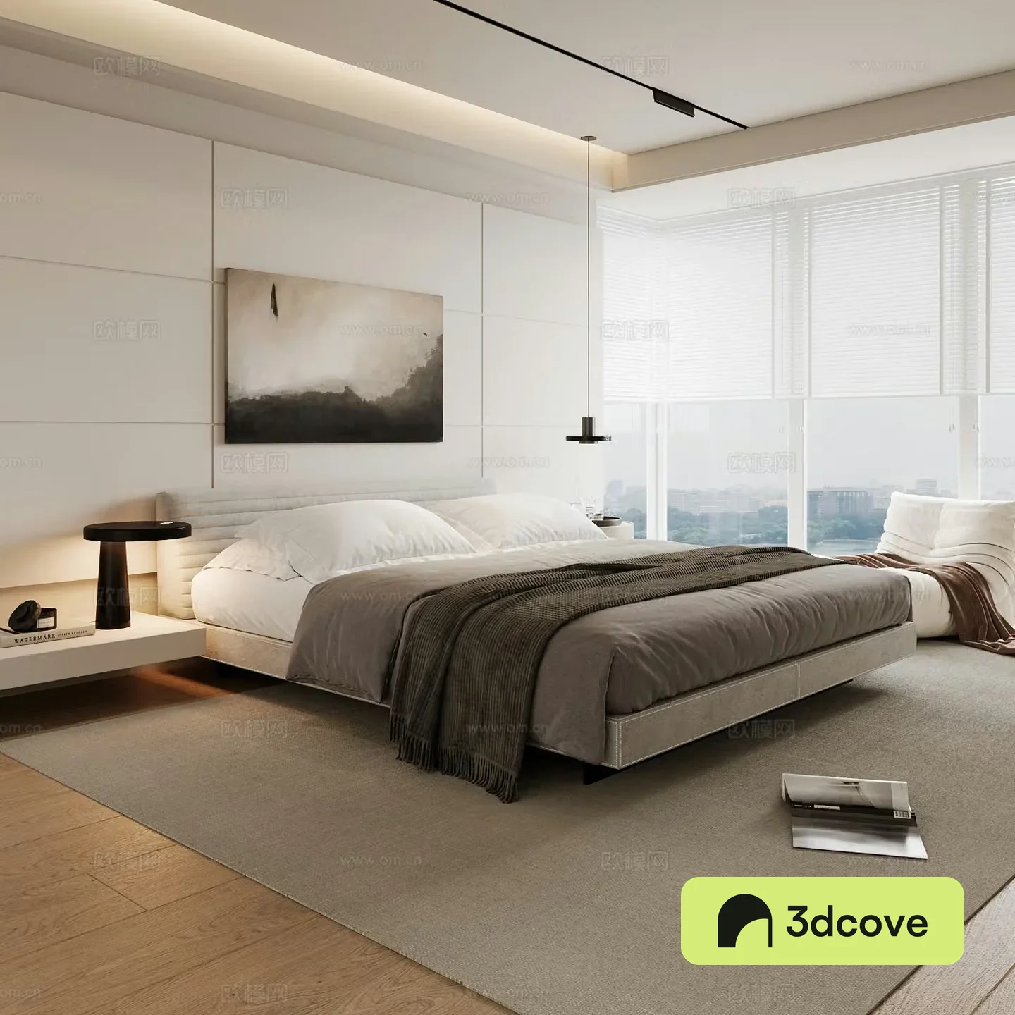 Modern home bedroom Modern bedroom Italian bedroom Simple bedroom Italian bed