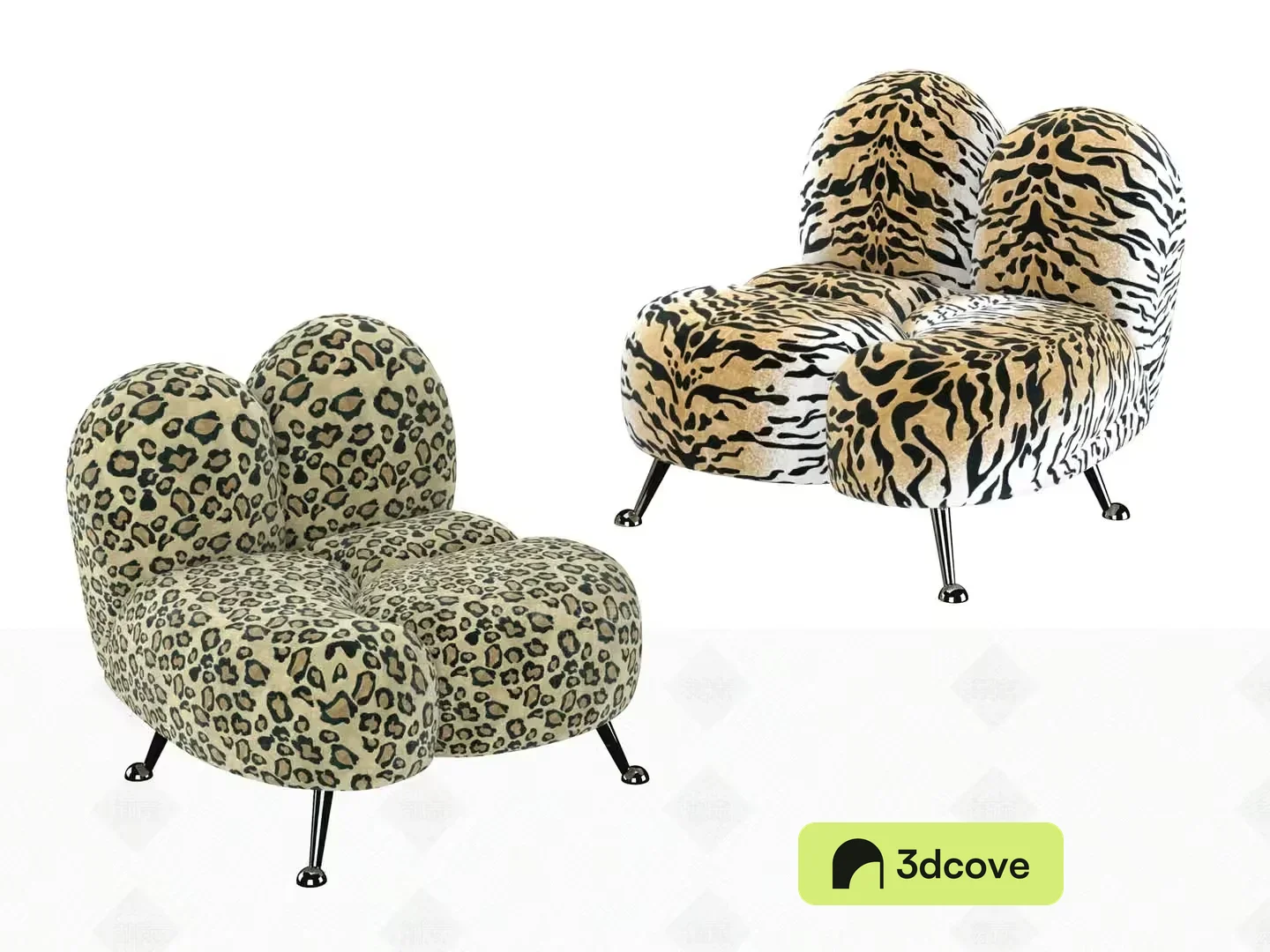 Two Leopard-Print Chairs