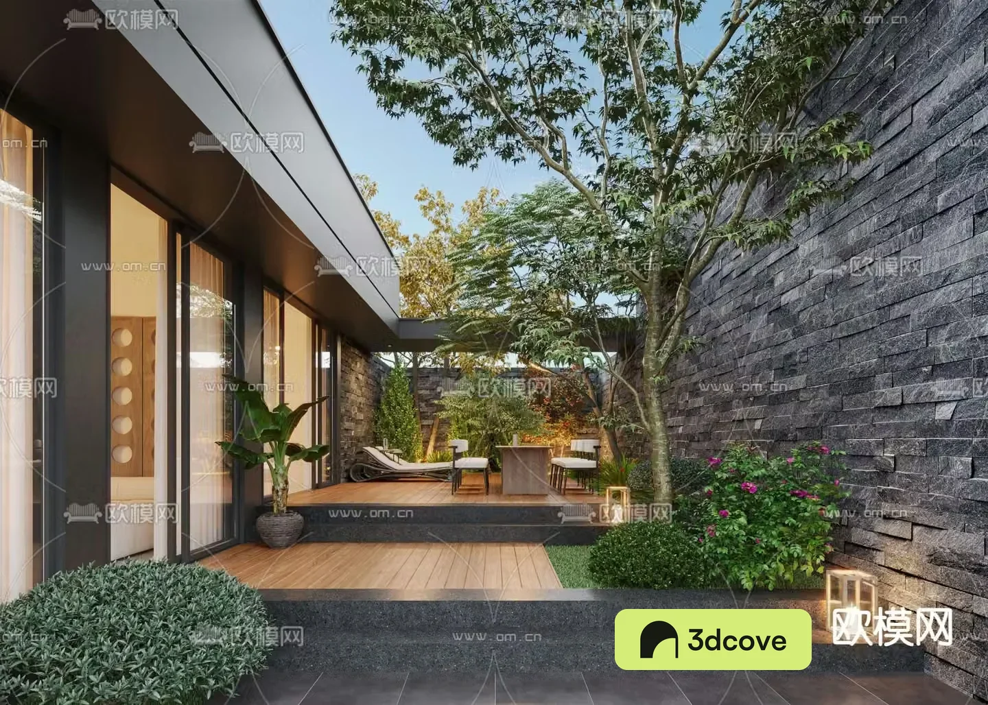 Villa courtyard leisure garden