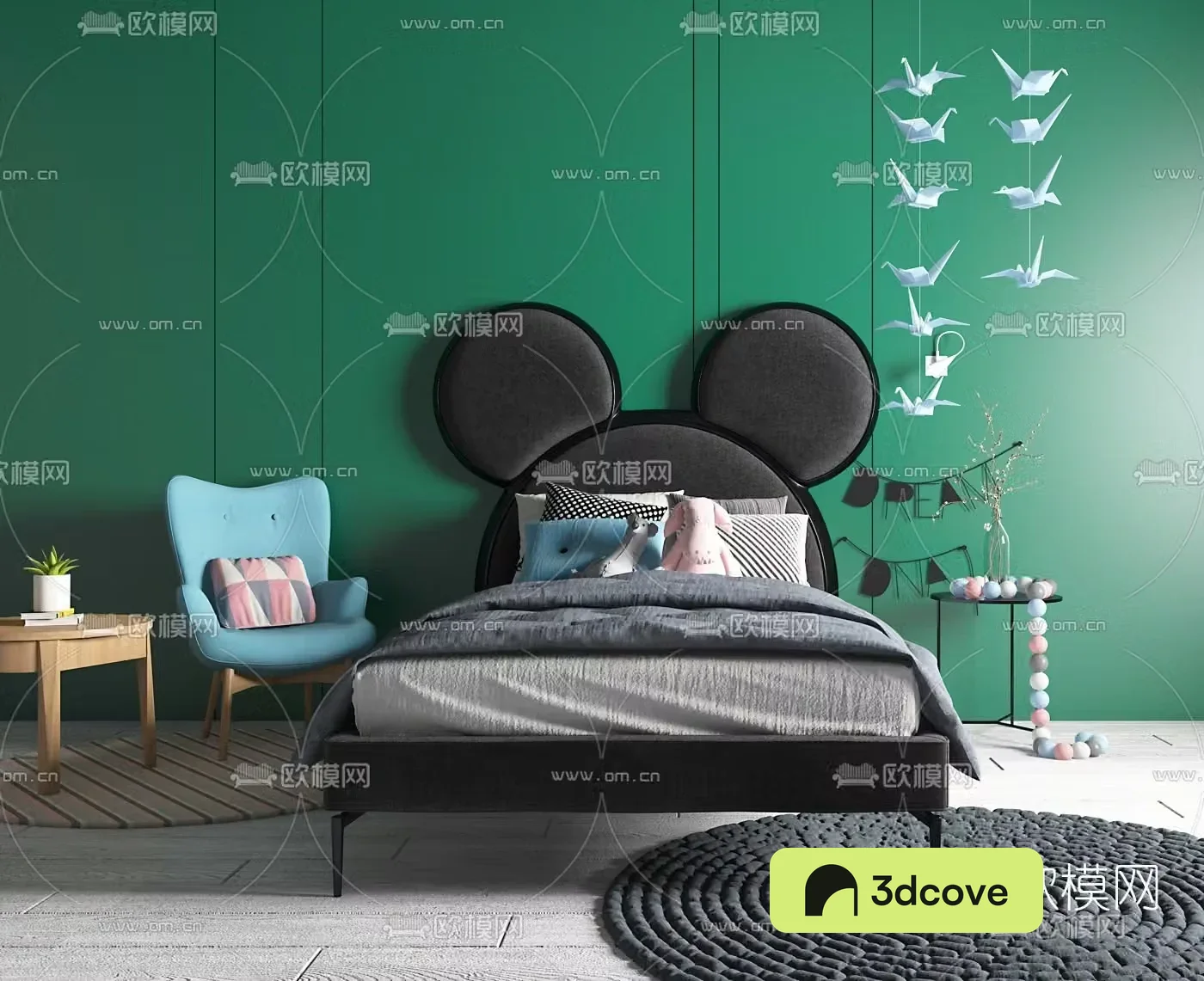 Nordic cartoon children’s bed