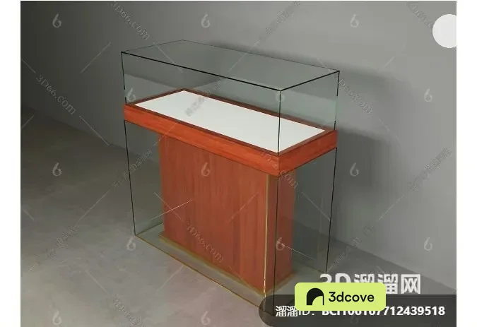 A Glass And Wood Podium