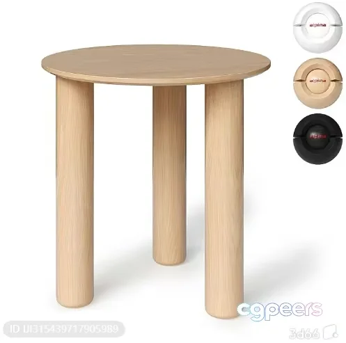 A Small Table 3D Model – 326 – VRAY Render