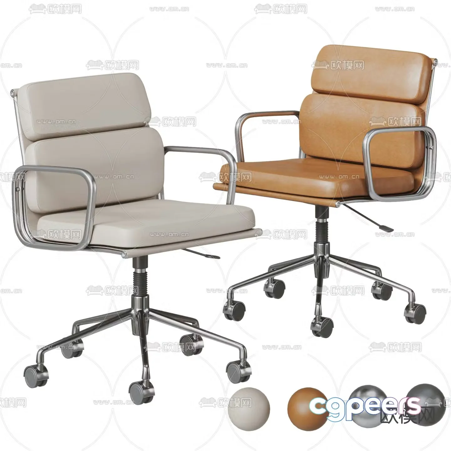 Staff chair office chair 3d model