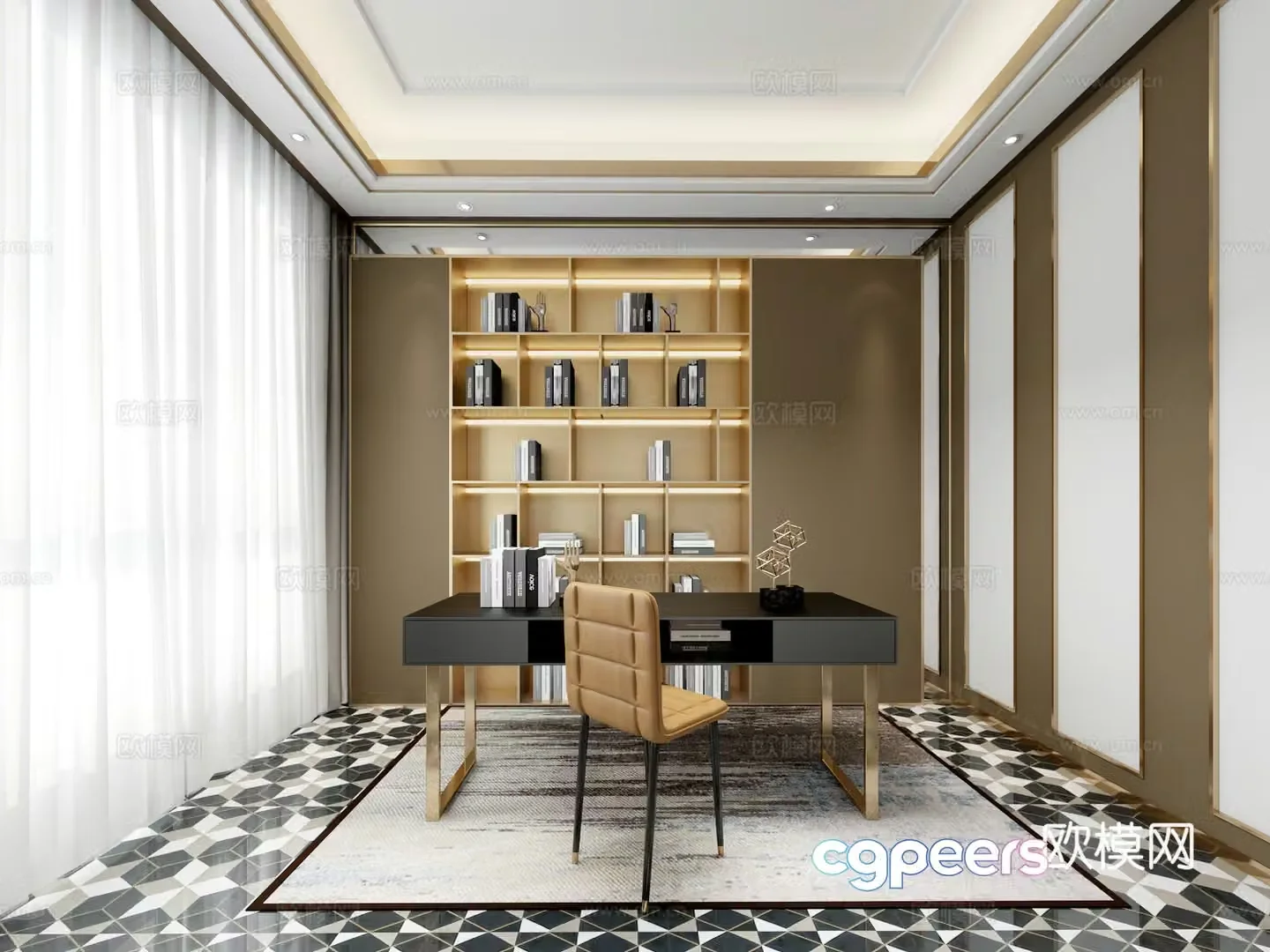 Study room 3d model