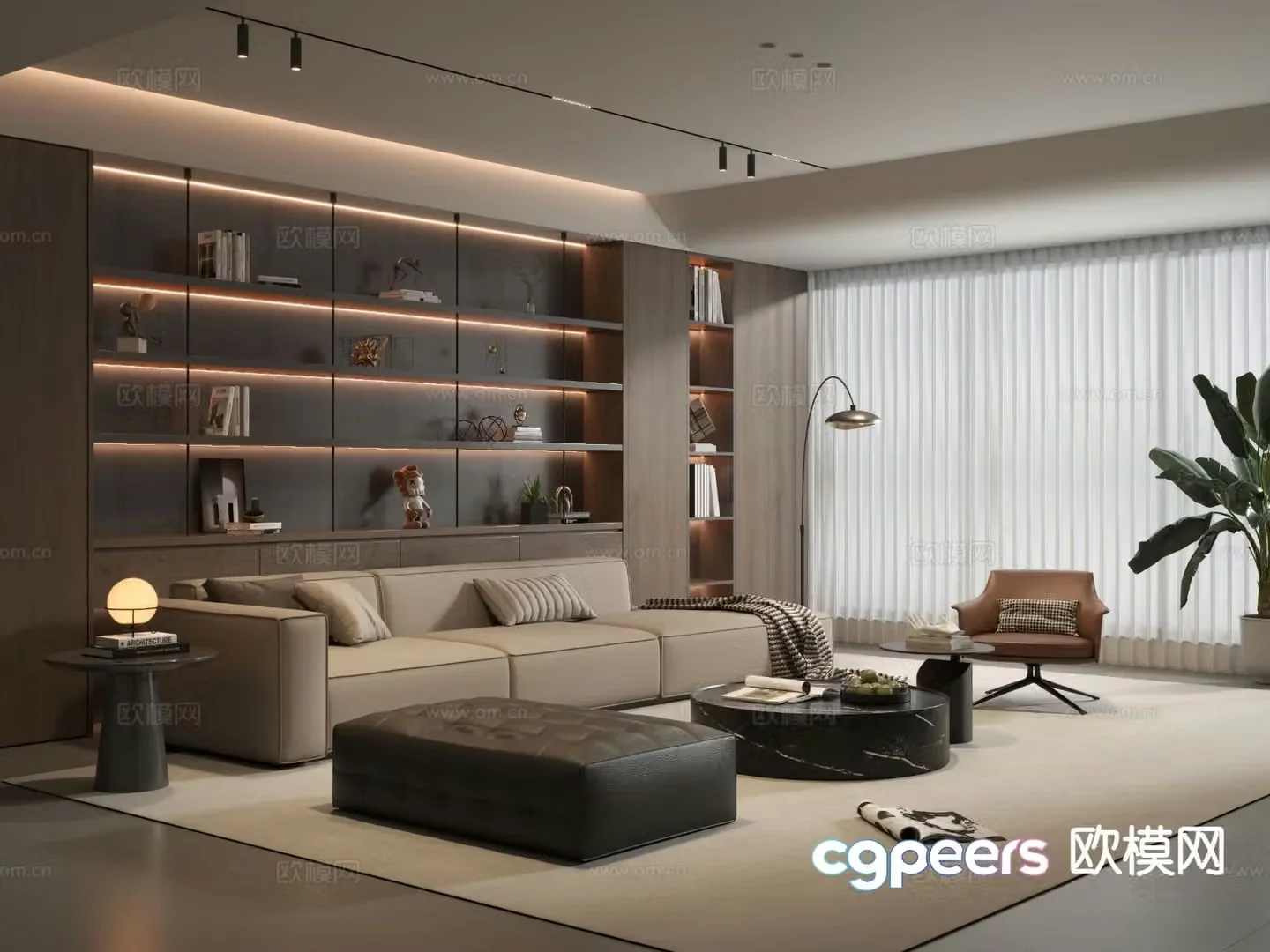 Italian living room 3d model