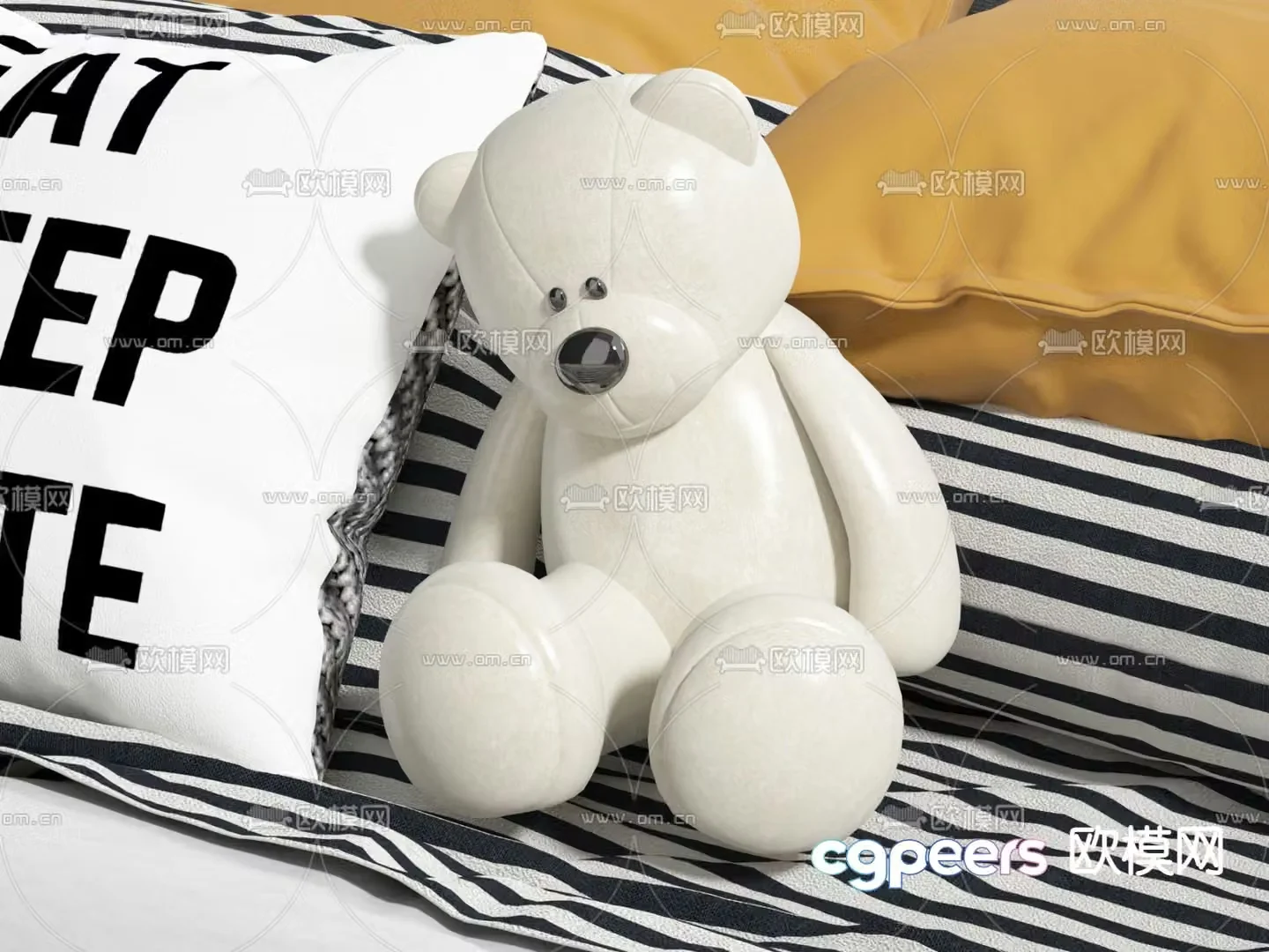 teddy bear stuffed toy bear 3d model