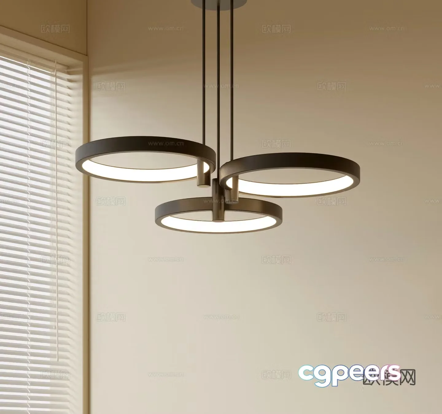 Modern simple chandeliers Nordic style chandeliers Mediterranean style chandeliers Study lamp combination Restaurant lamp 3D model