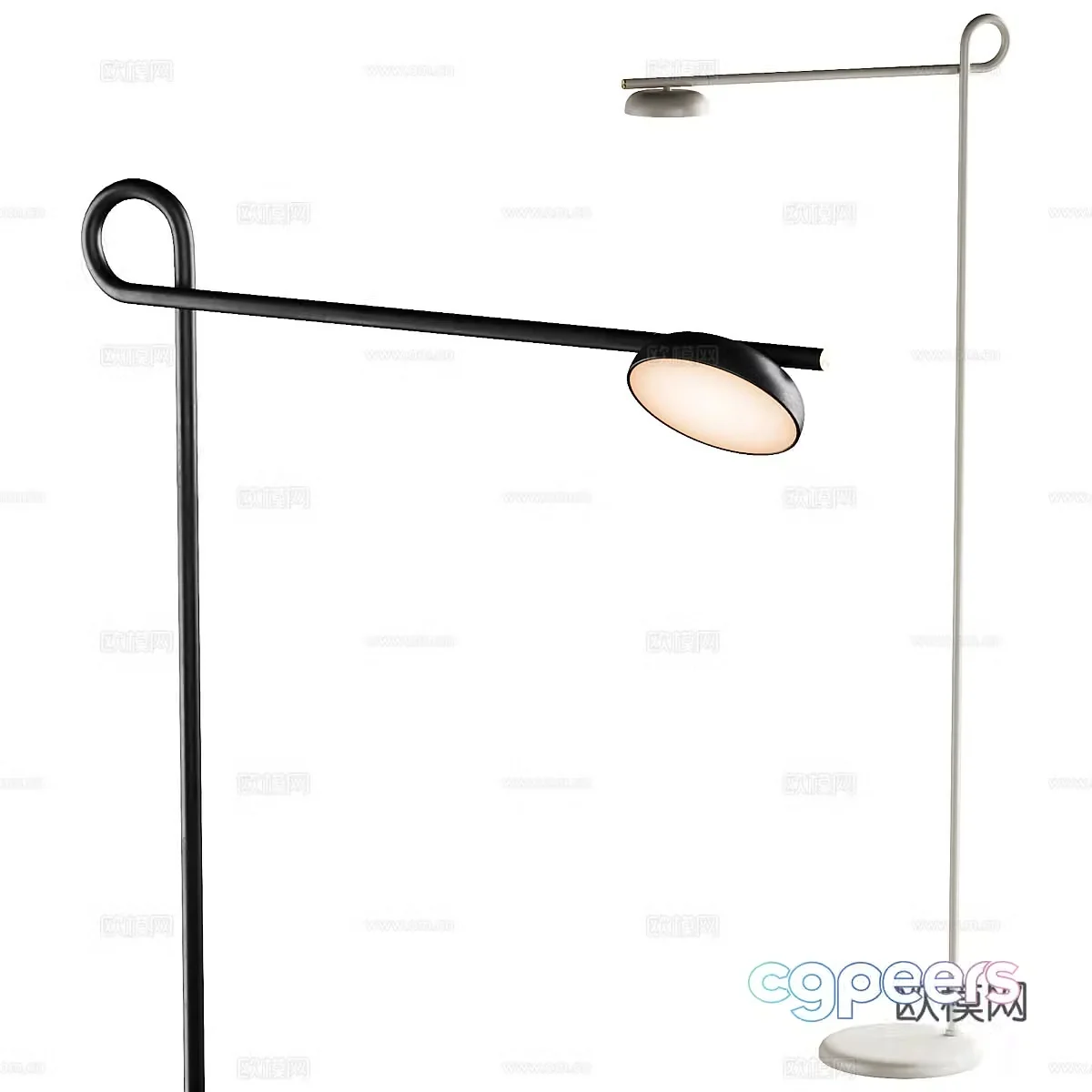 Modern Italian minimalist Northern Salto floor lamp 3d model