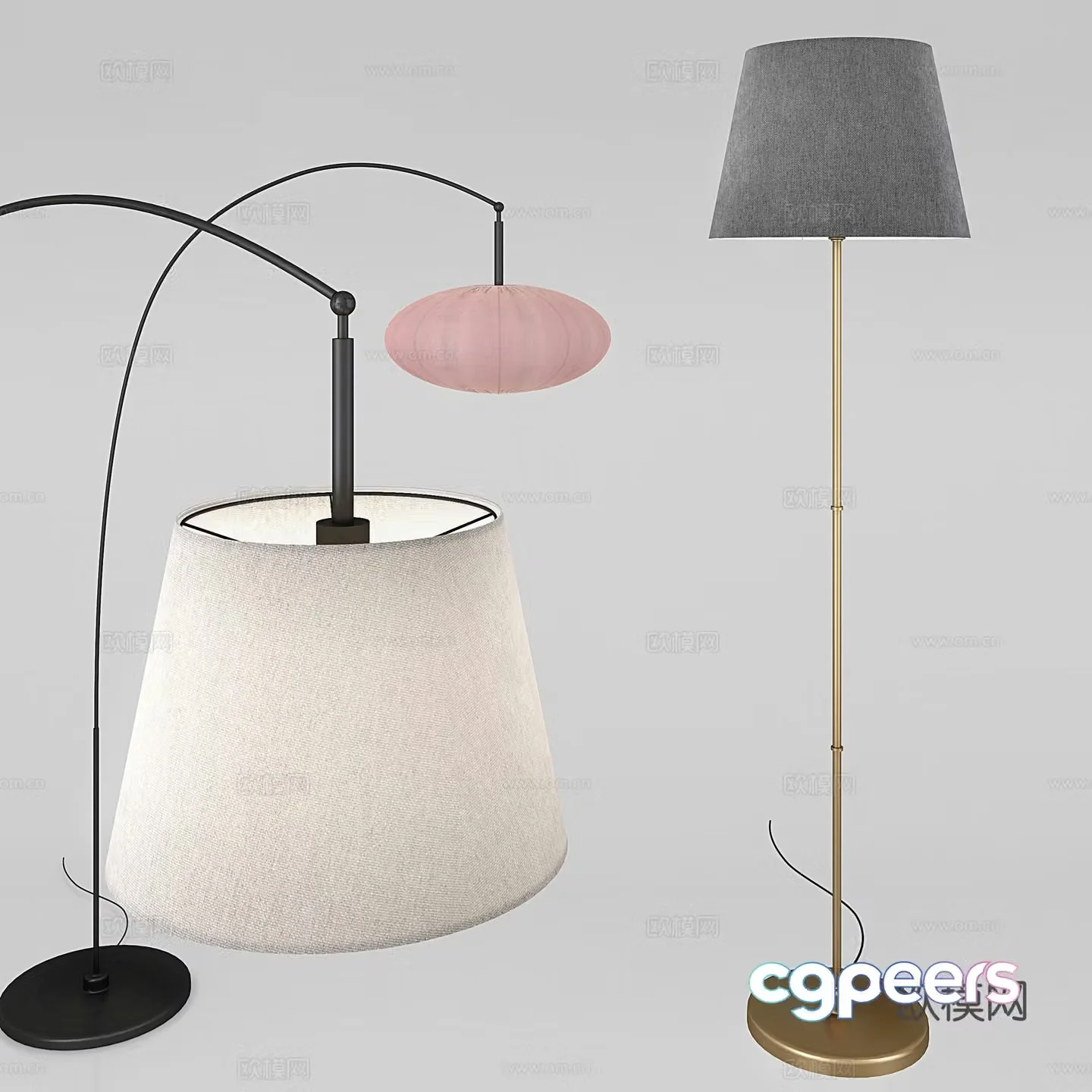 New Chinese floor lamp 3D model