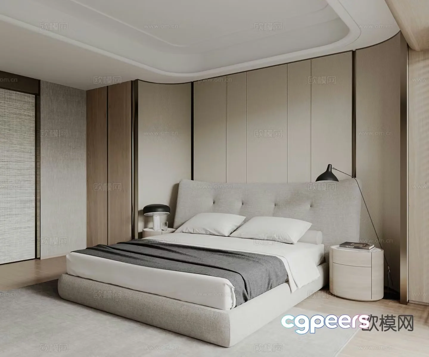 Wabi Sabi bedroom master bedroom 3d model
