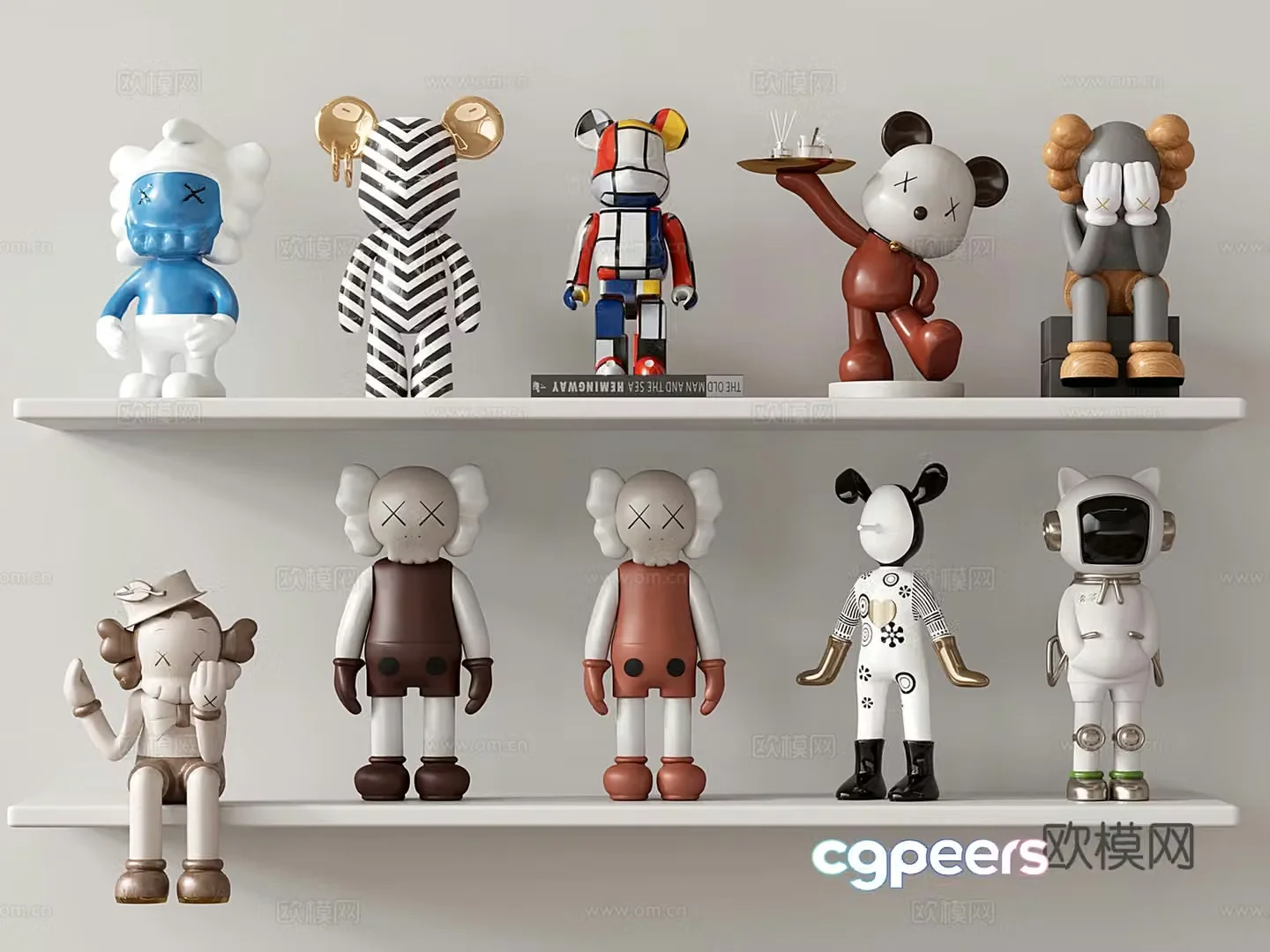 Modern sculpture ornaments Dolls Toys Dolls Cute pet trendy toys 3D model