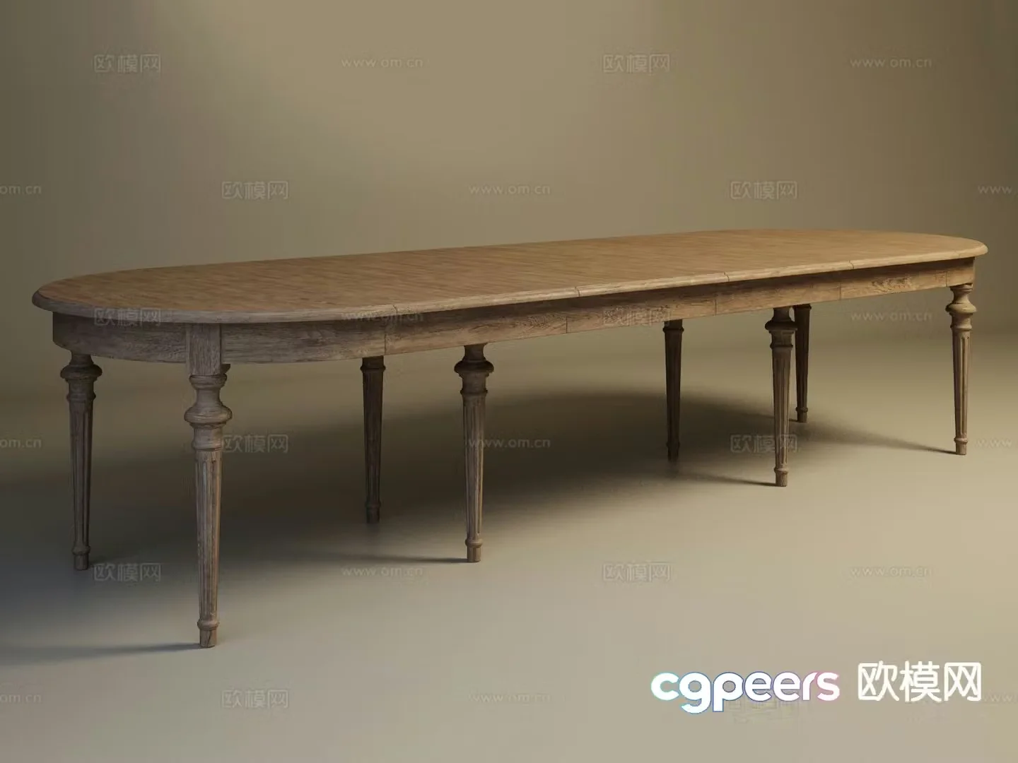 American conference table long table conference table 3d model