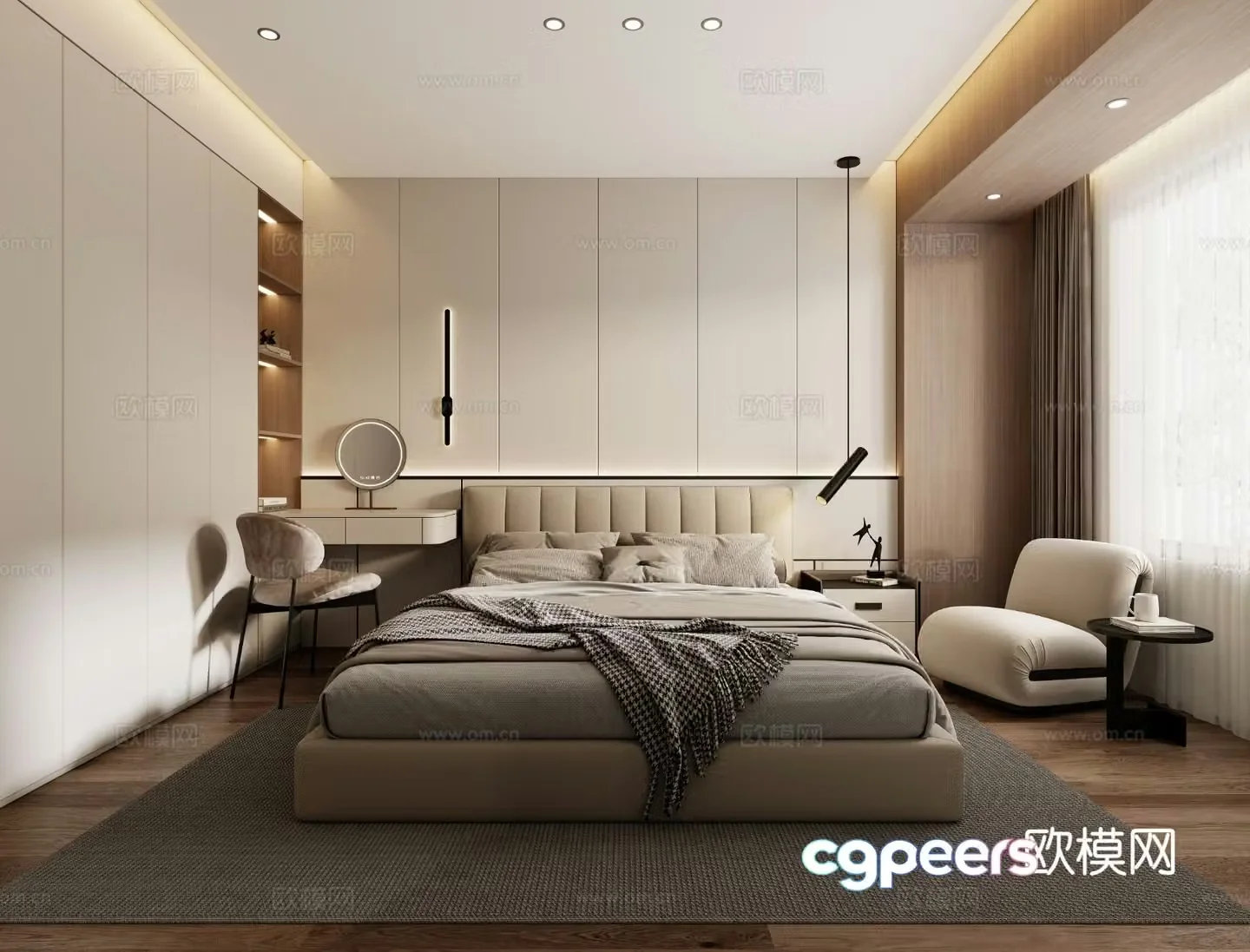 Modern bedroom 3d model