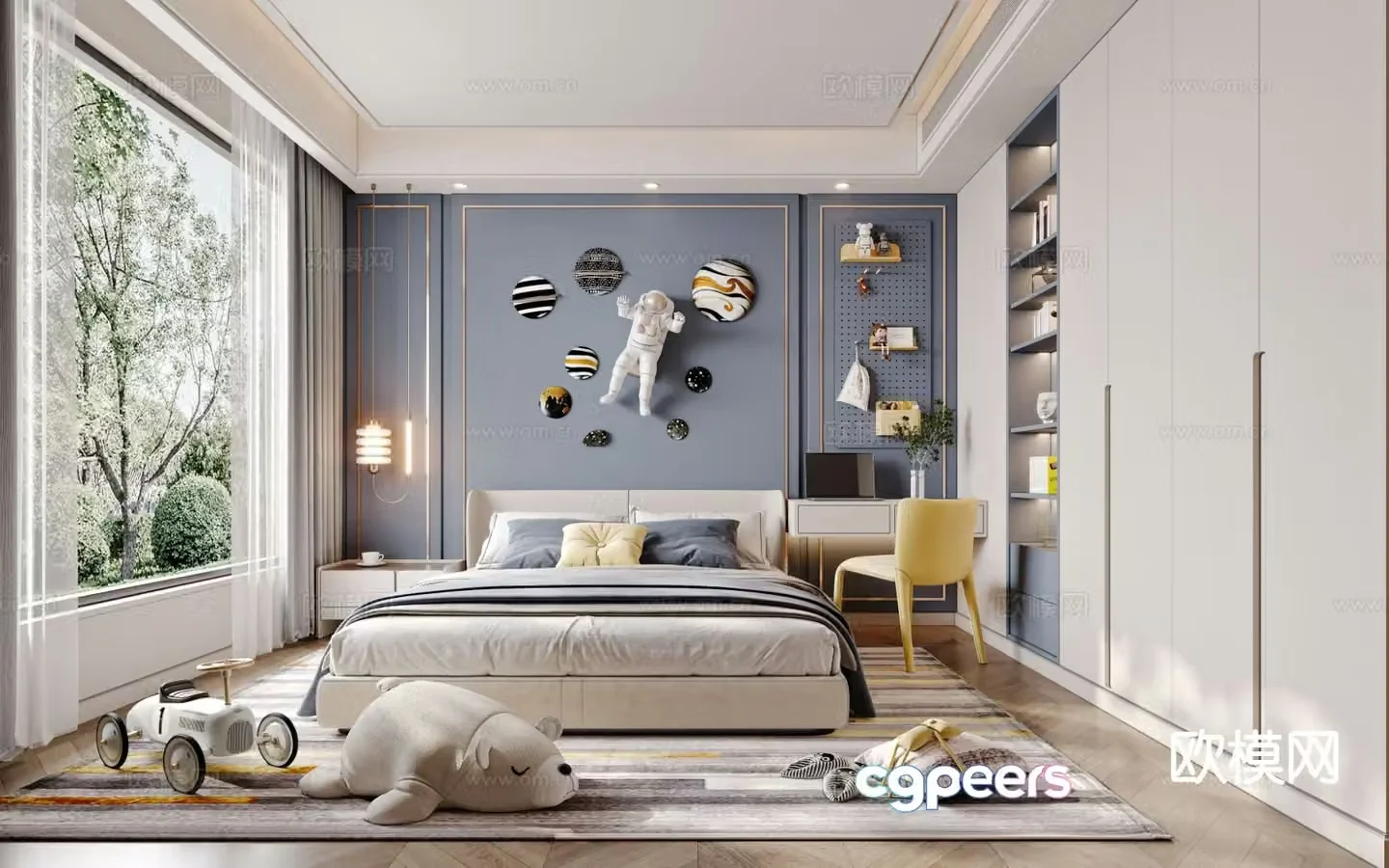 Modern children’s room boy’s room kid’s room 3d model