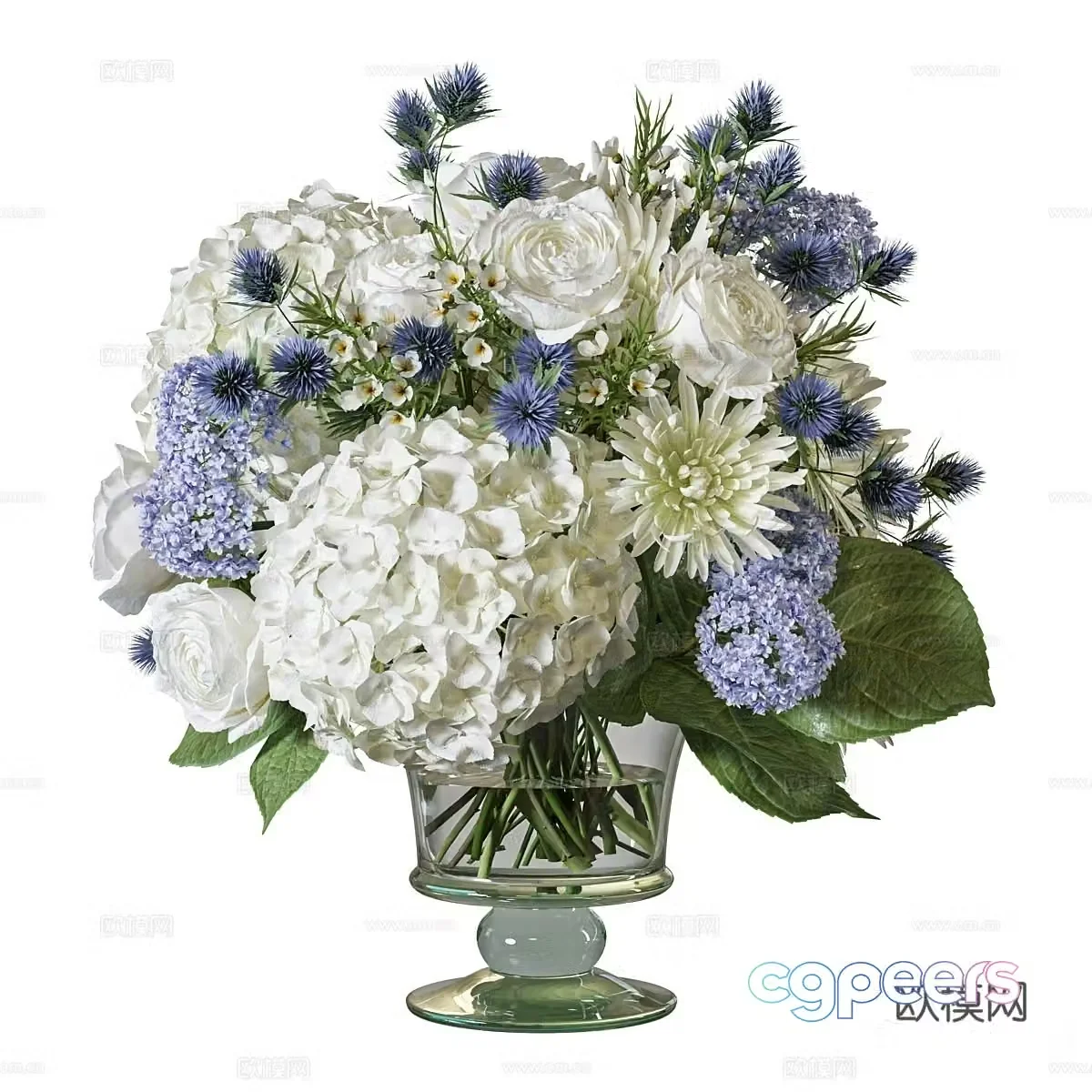 Modern floral ornaments 3D model