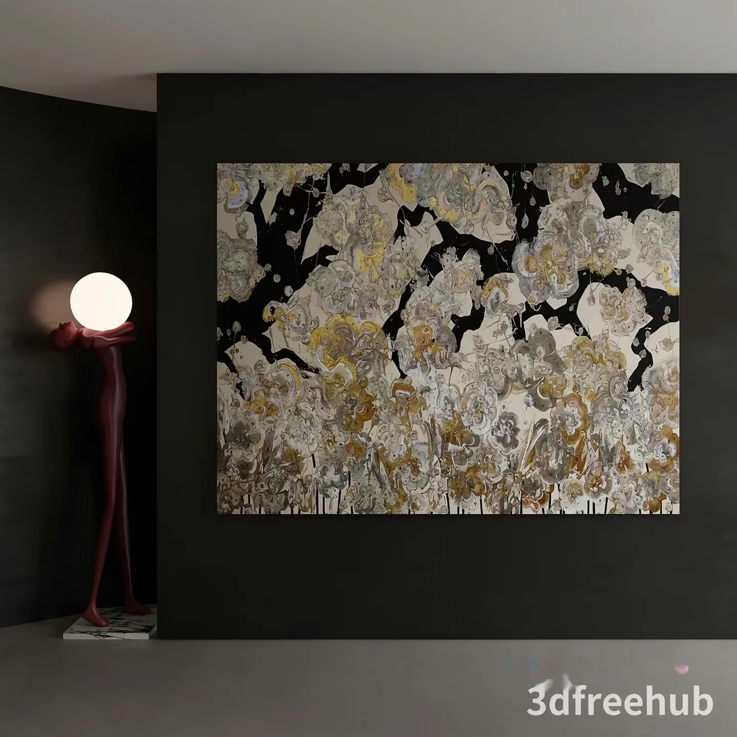Modern Art Piece 3D Model – 22878 – VRAY Render