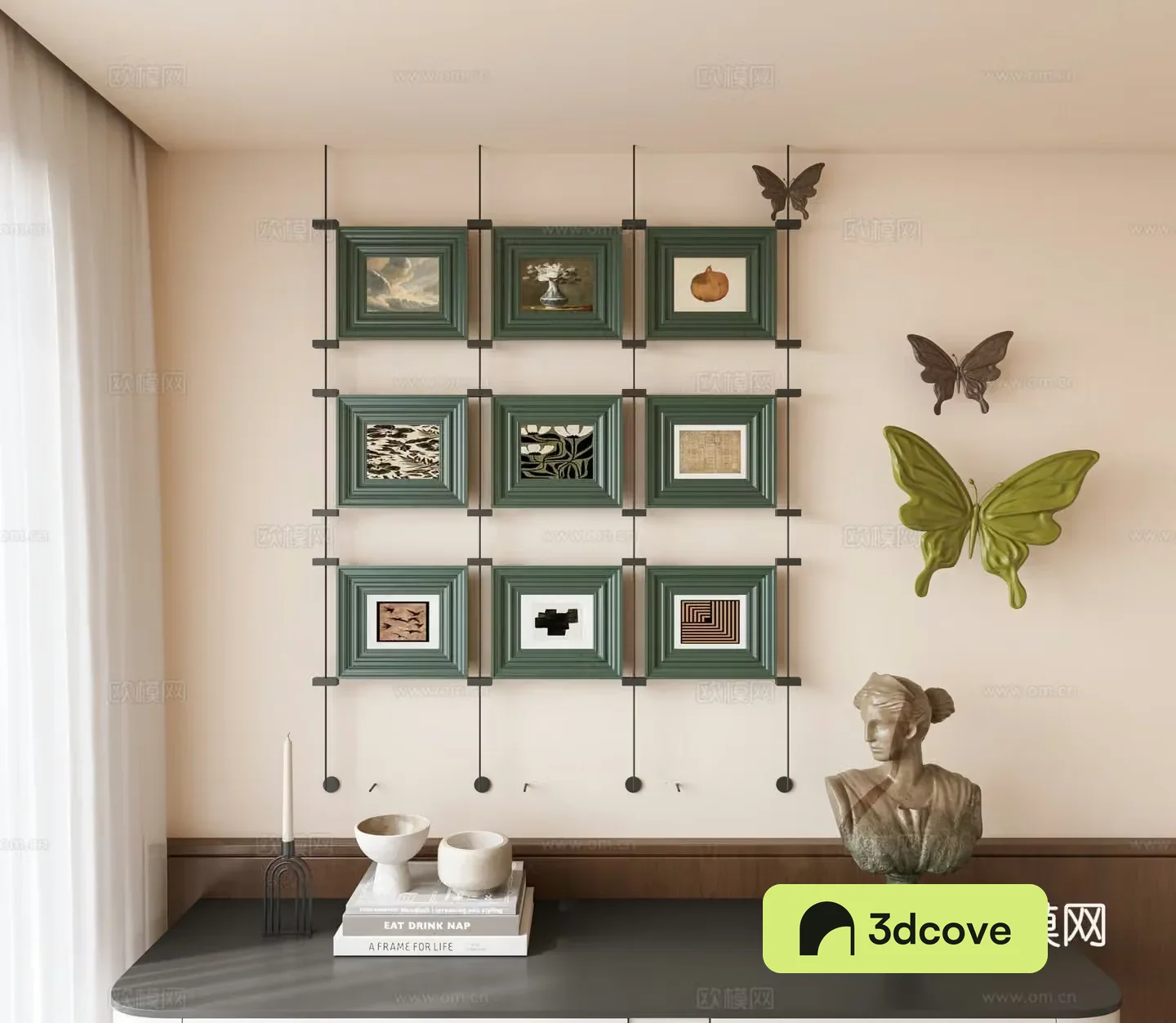 French combination decorative paintings hanging paintings butterfly wall decorations art paintings borderless hanging paintings