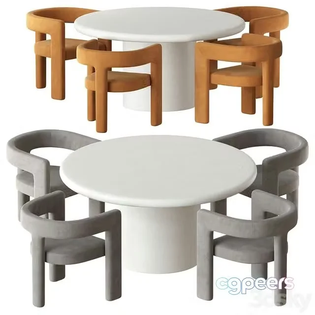 3ds Max Free – Table Kaya chair Triah Casa Blanco