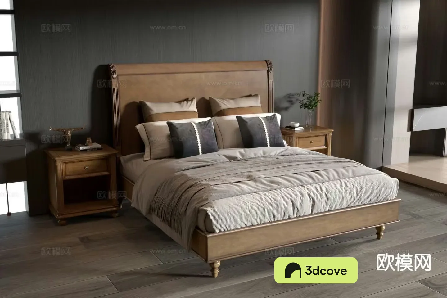 American double bed
