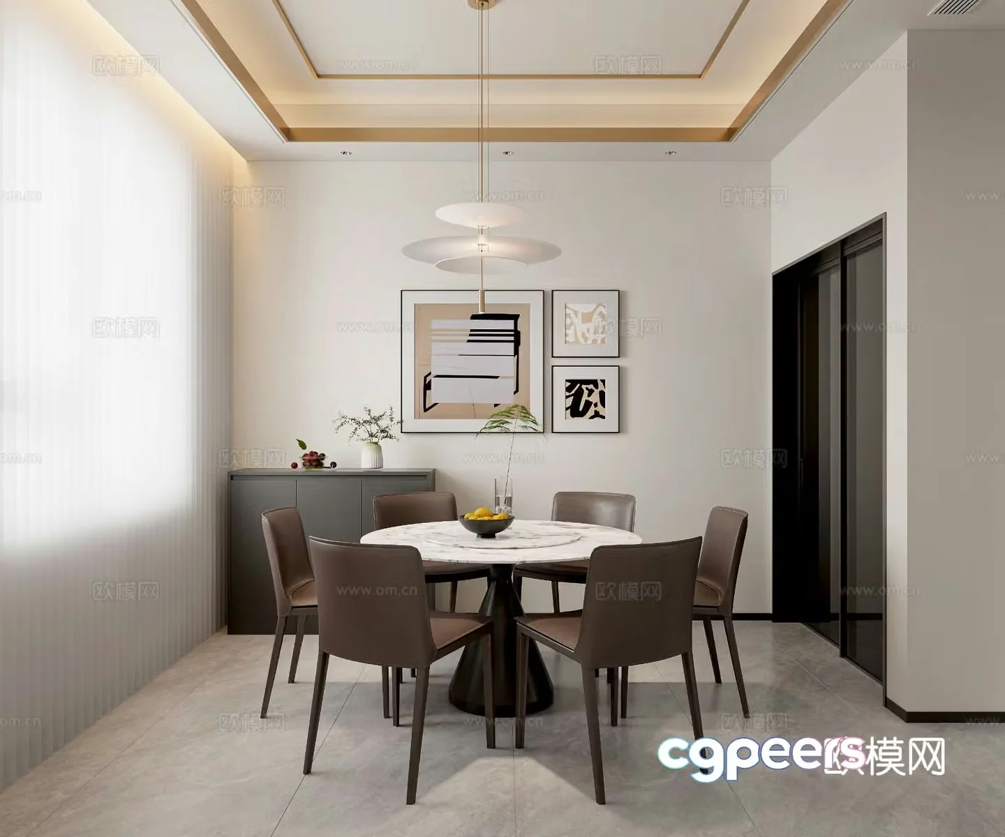 Modern restaurant 3d model