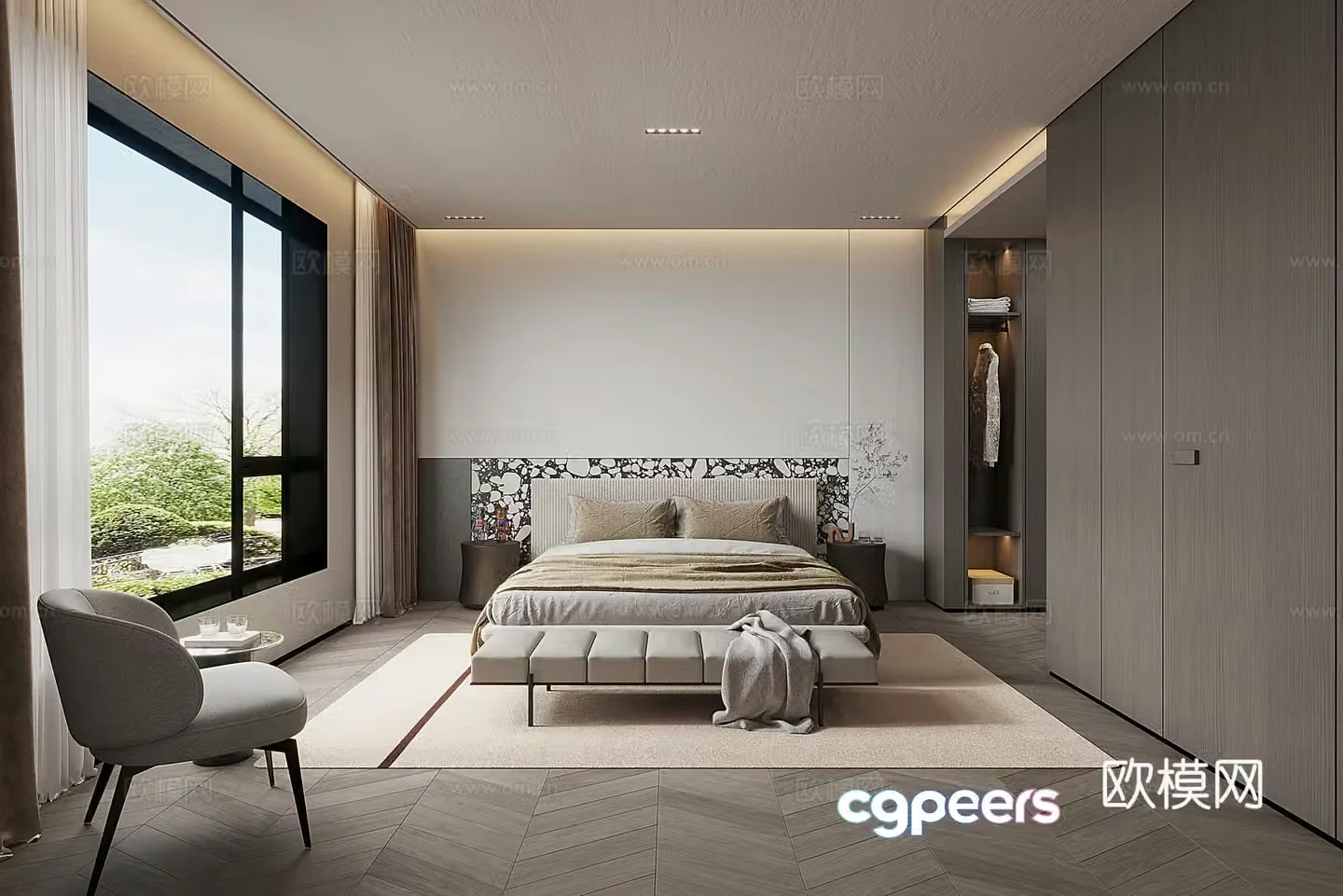Modern bedroom 3d model