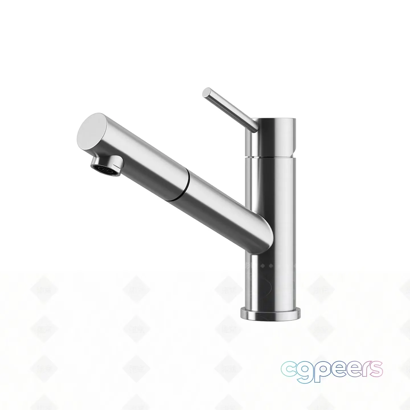 A Silver Faucet 3D Model – 13694 – VRAY Render