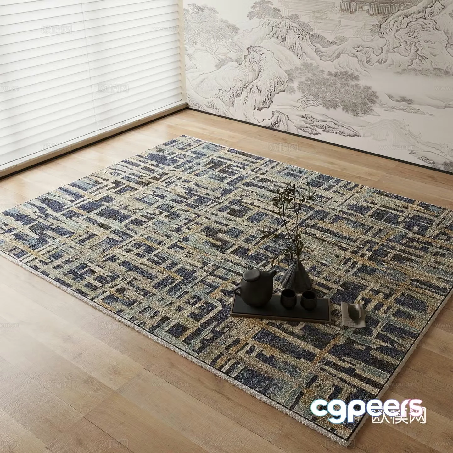 New Chinese carpet 3D model