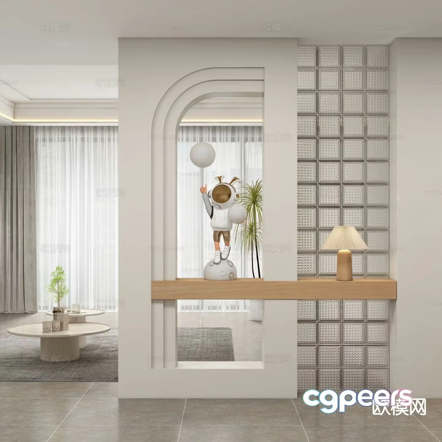 Entrance decorative entrance aisle 3D model