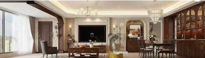 Modern Living Room 3D Model – 9629 – VRAY Render