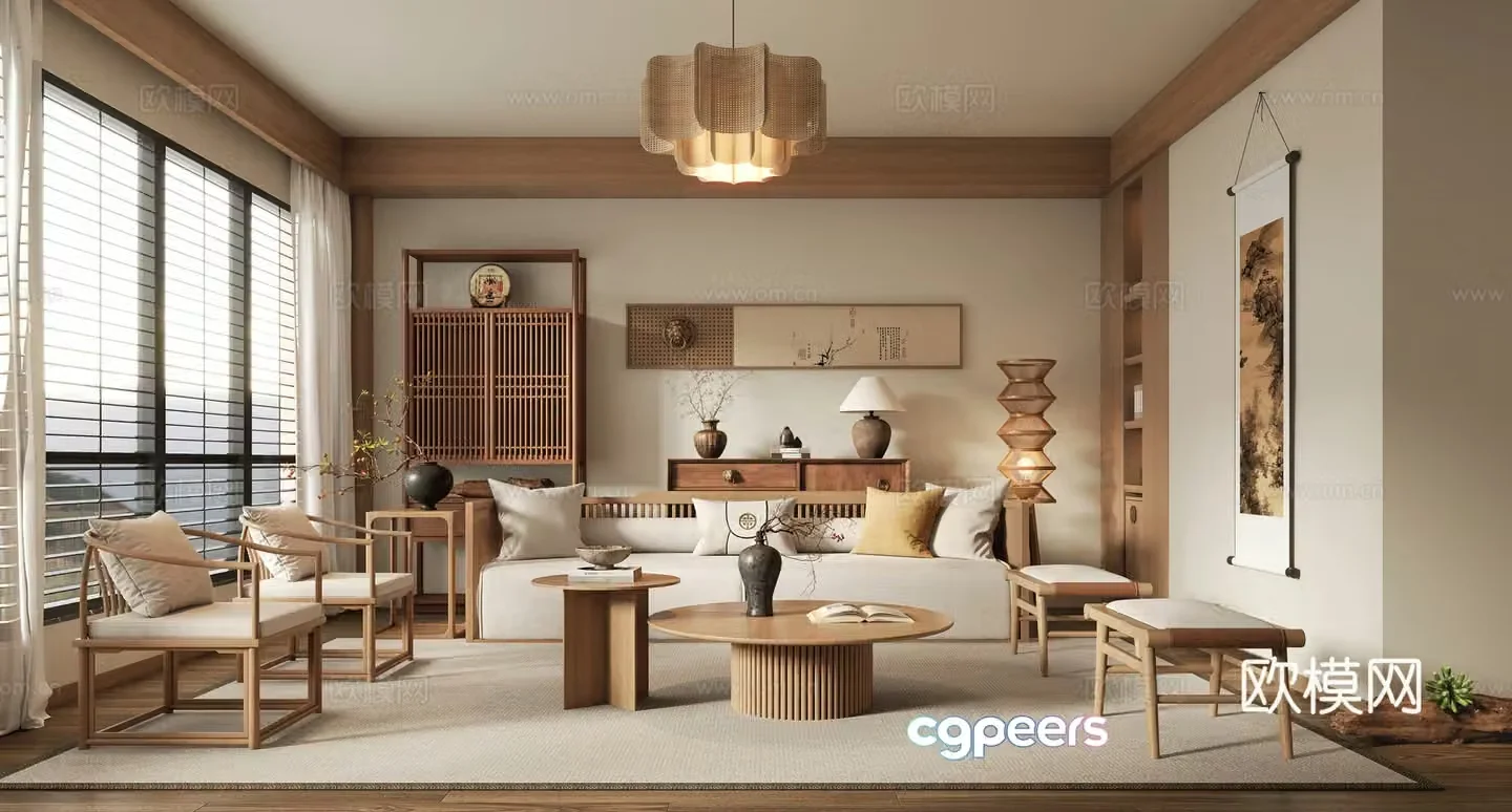 Song style living room 3d model