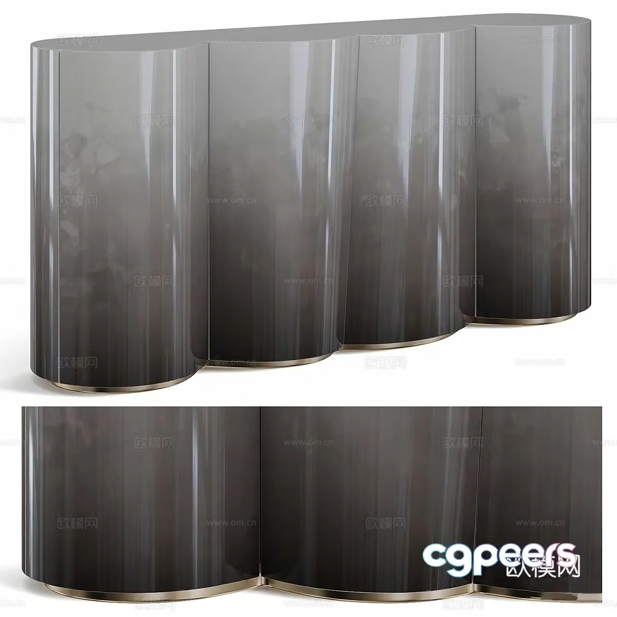 Modern Italian light luxury end viewing platform entrance table 3D model