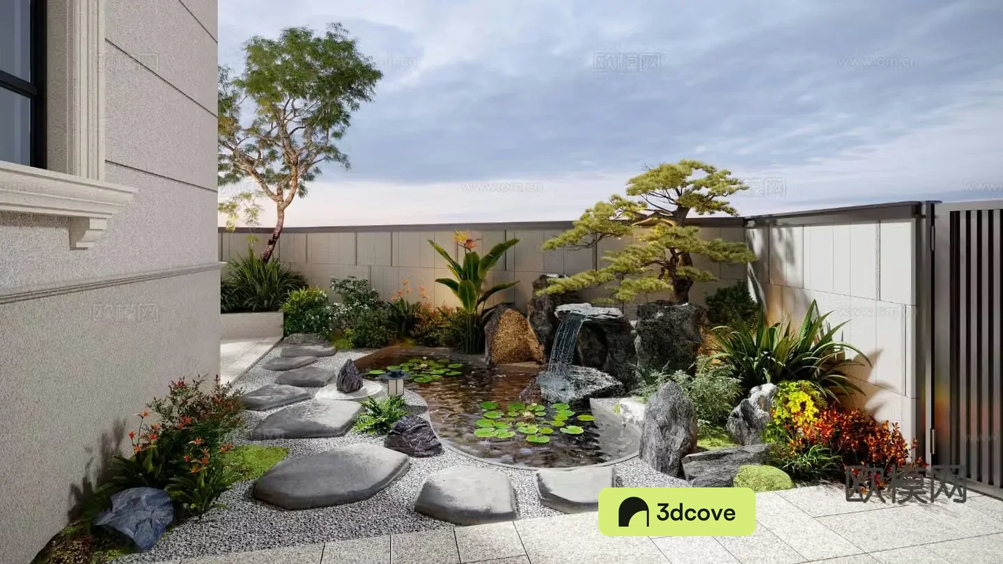 Modern courtyard garden courtyard landscape