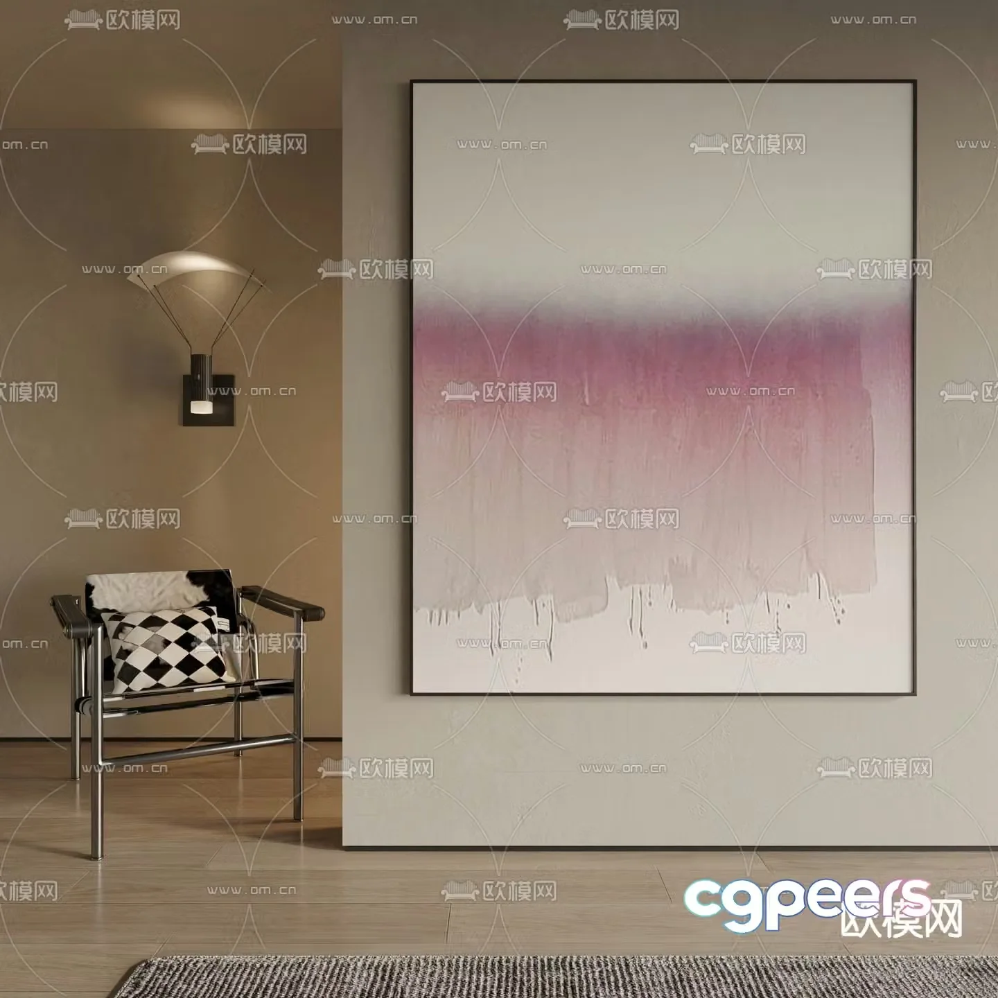 Simple painting Art painting Decorative painting 3d model