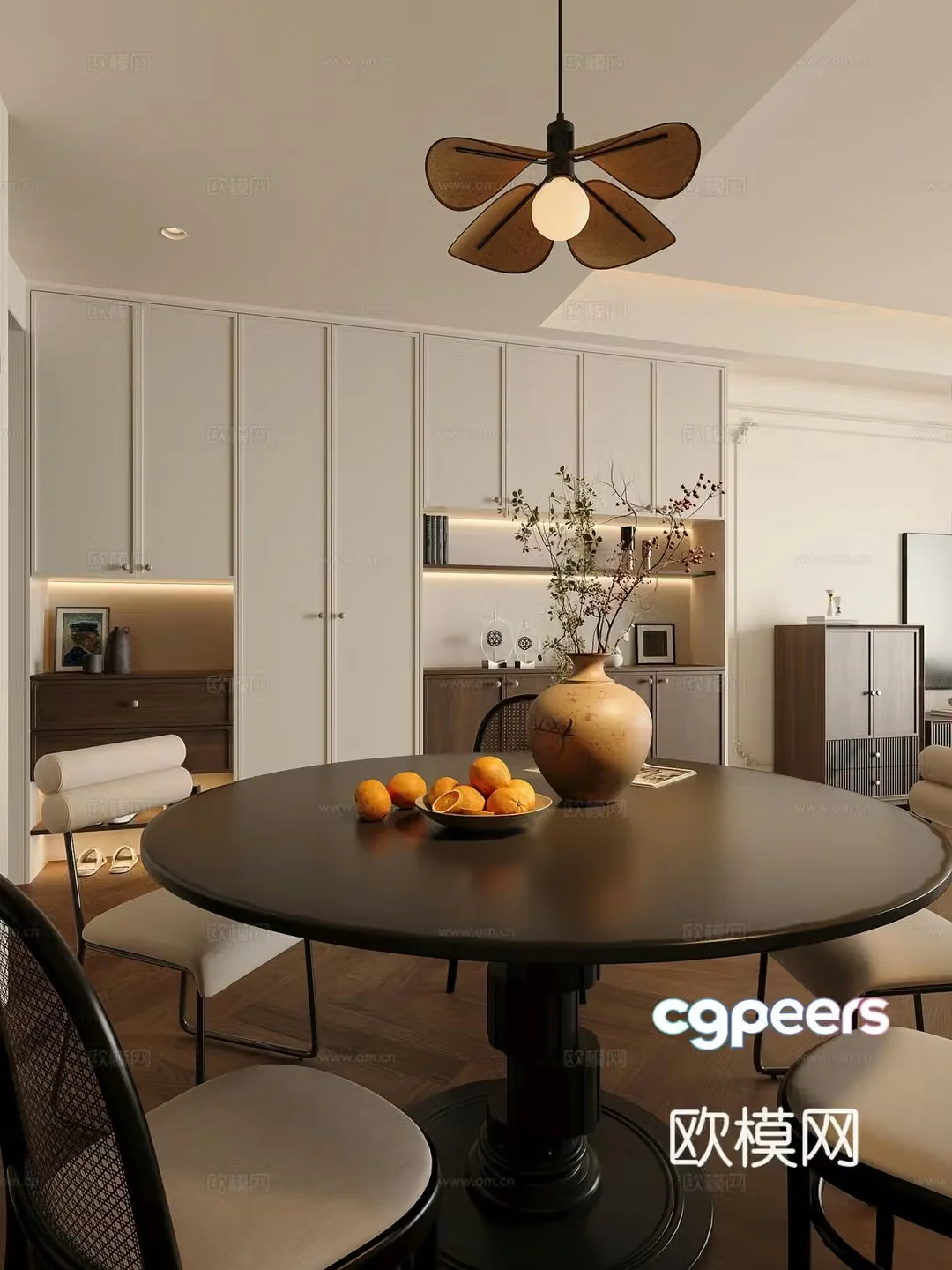 Medium cream home restaurant Medium style restaurant Medium style shoe cabinet Medium style sideboard Medium wine 3D model
