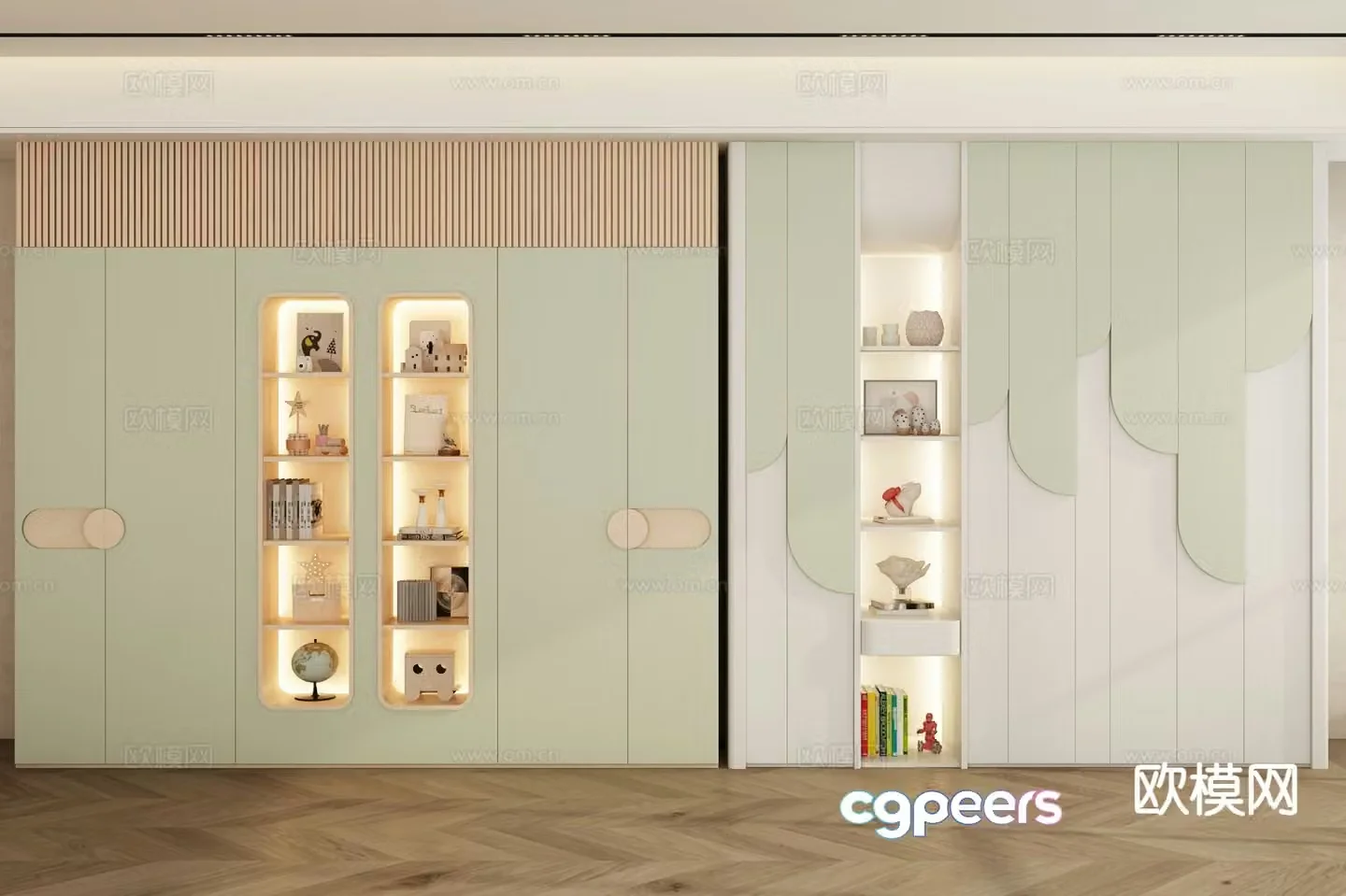 Modern children’s wardrobe wardrobe 3d model