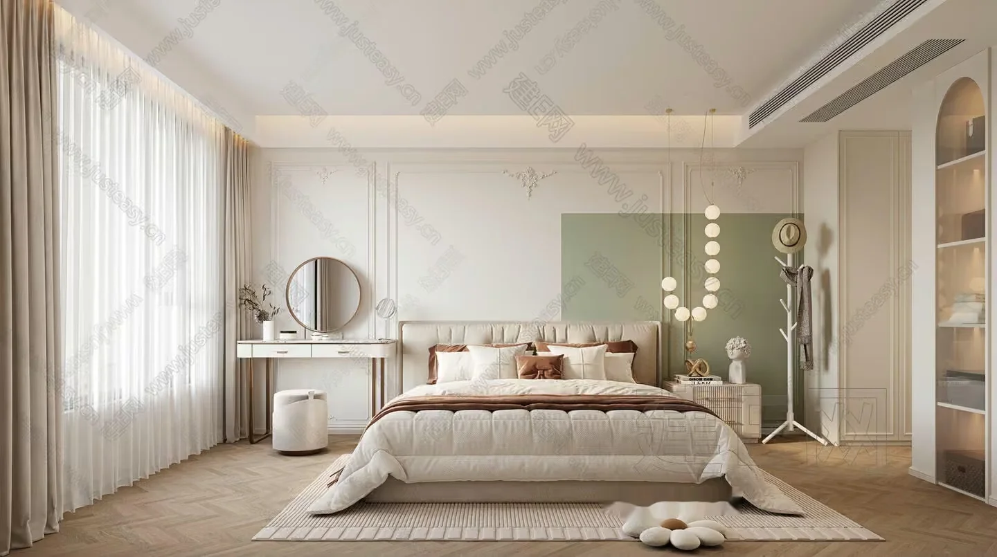 Cozy Bedroom 3D Model – 9308 – CORONA Render