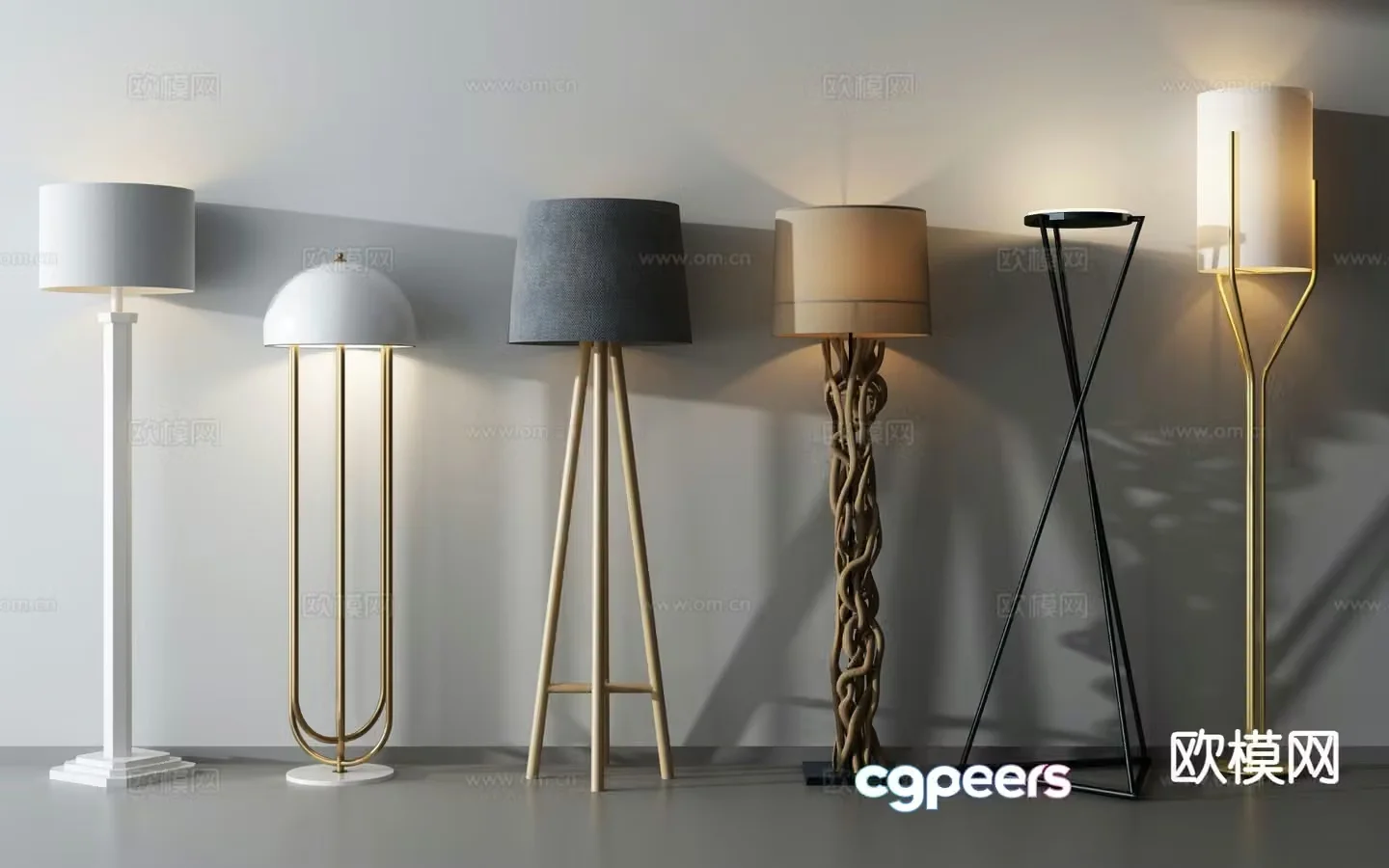 Modern floor lamp 3d model
