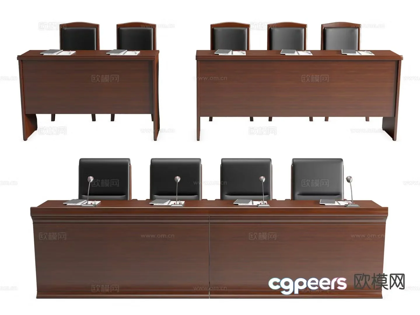 Modern conference tables and chairs chairman table and chairs 3d model