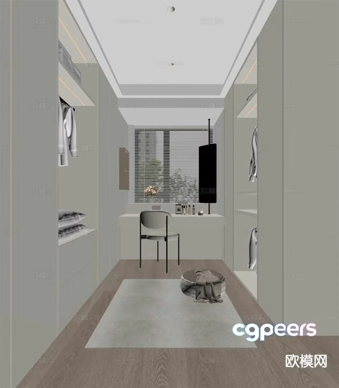 Modern cloakroom 3d model