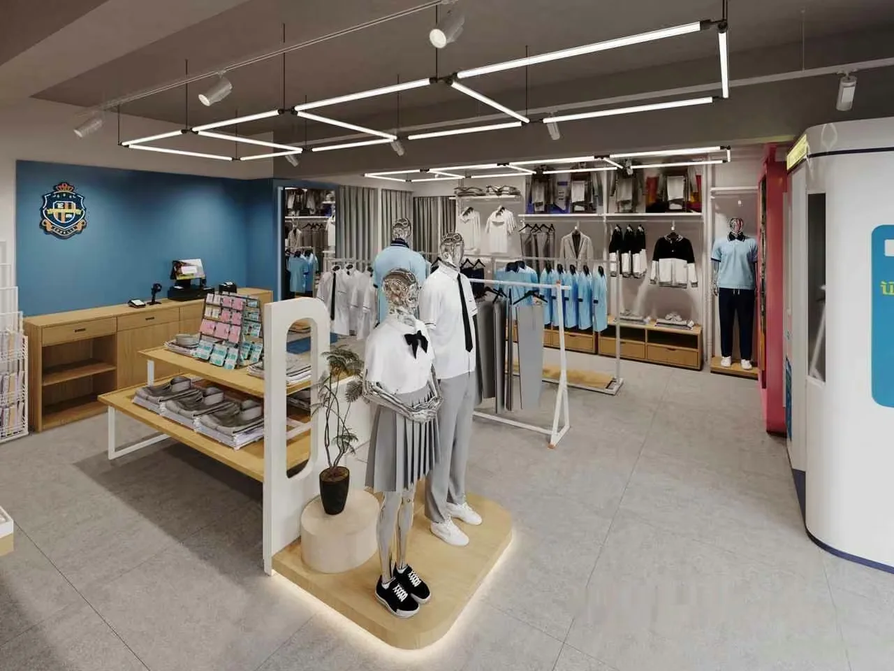 Modern School Uniform Store 3D Model – 7523 – VRAY Render