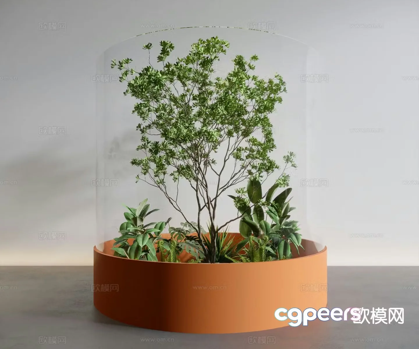 Modern plant heap Plant landscaping 3D model