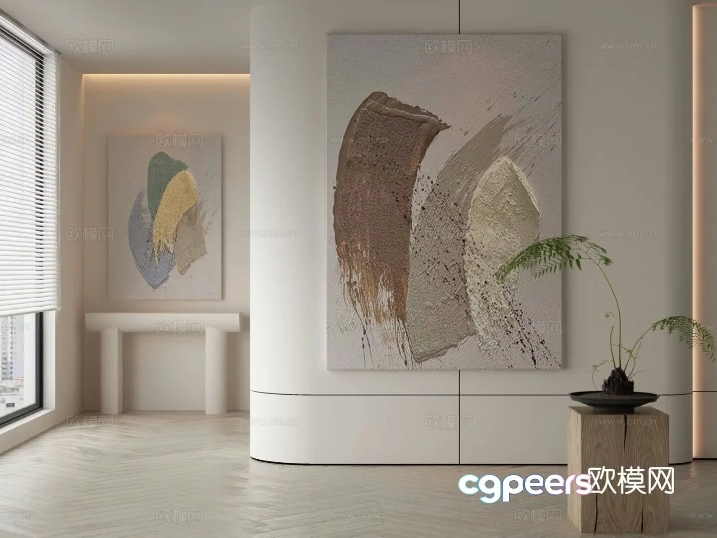 Decorative painting texture painting hanging painting 3d model